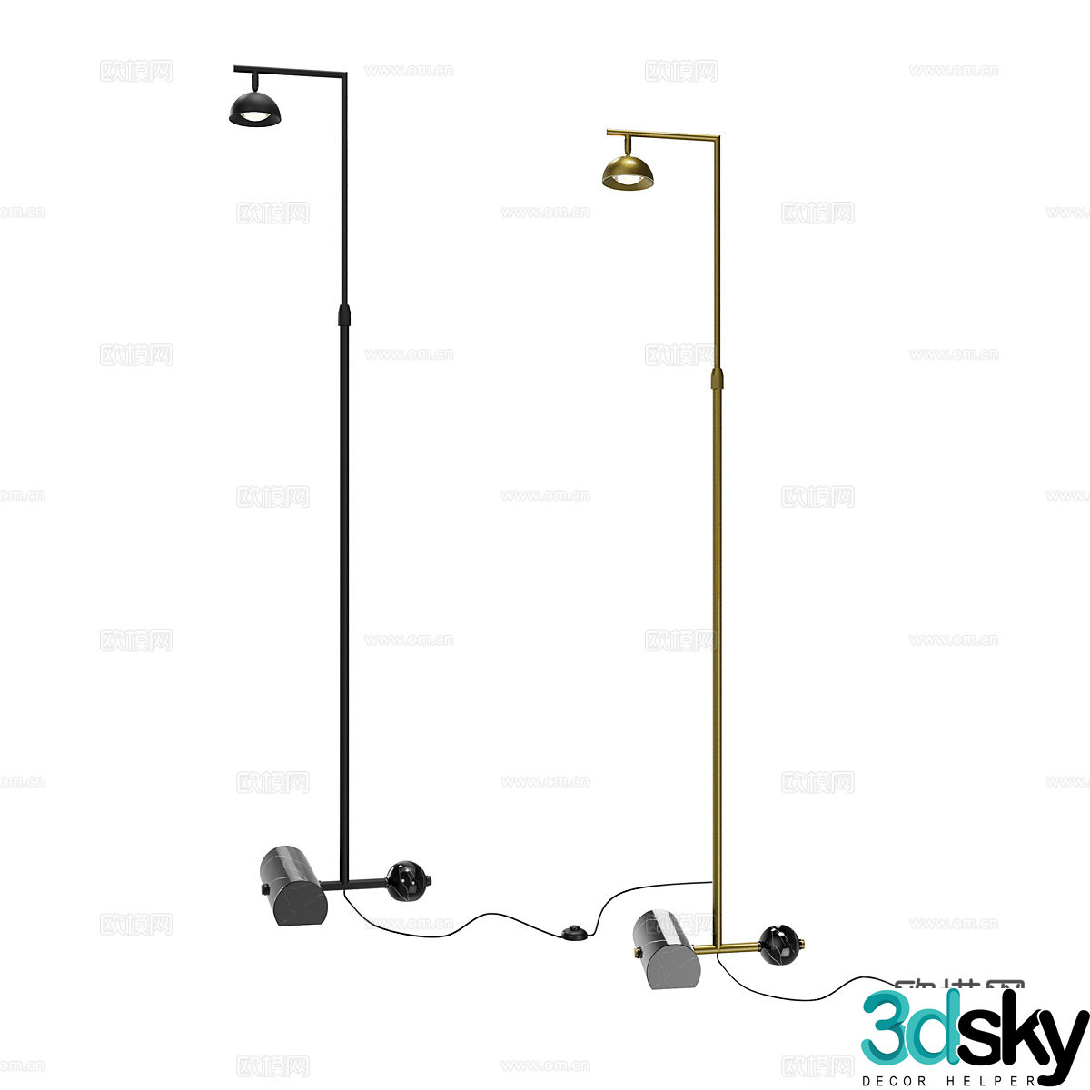 Modern simple floor lamp Floor lamp Simple floor lamp Study room floor lamp 3D model