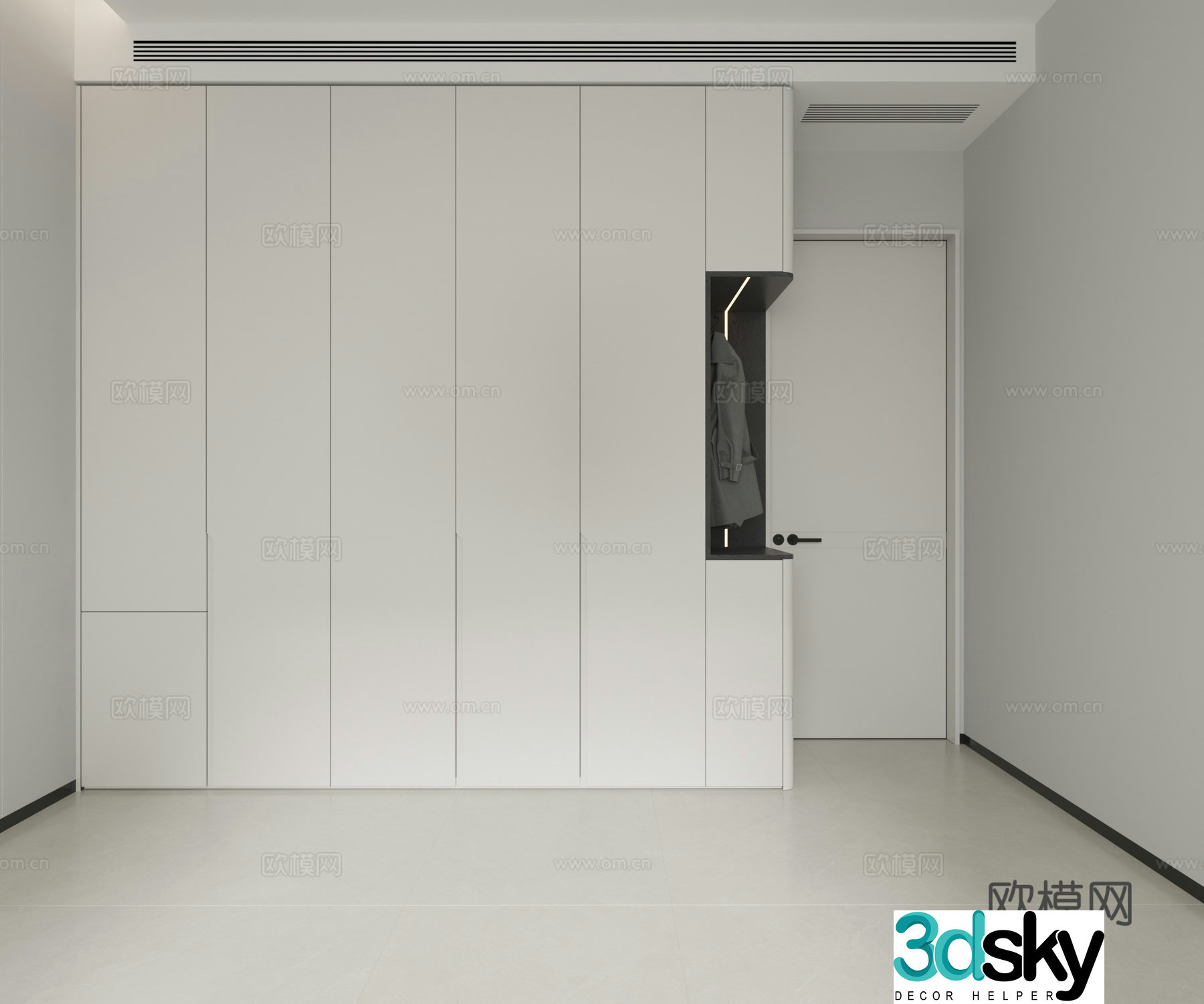 Modern wardrobe 3d model