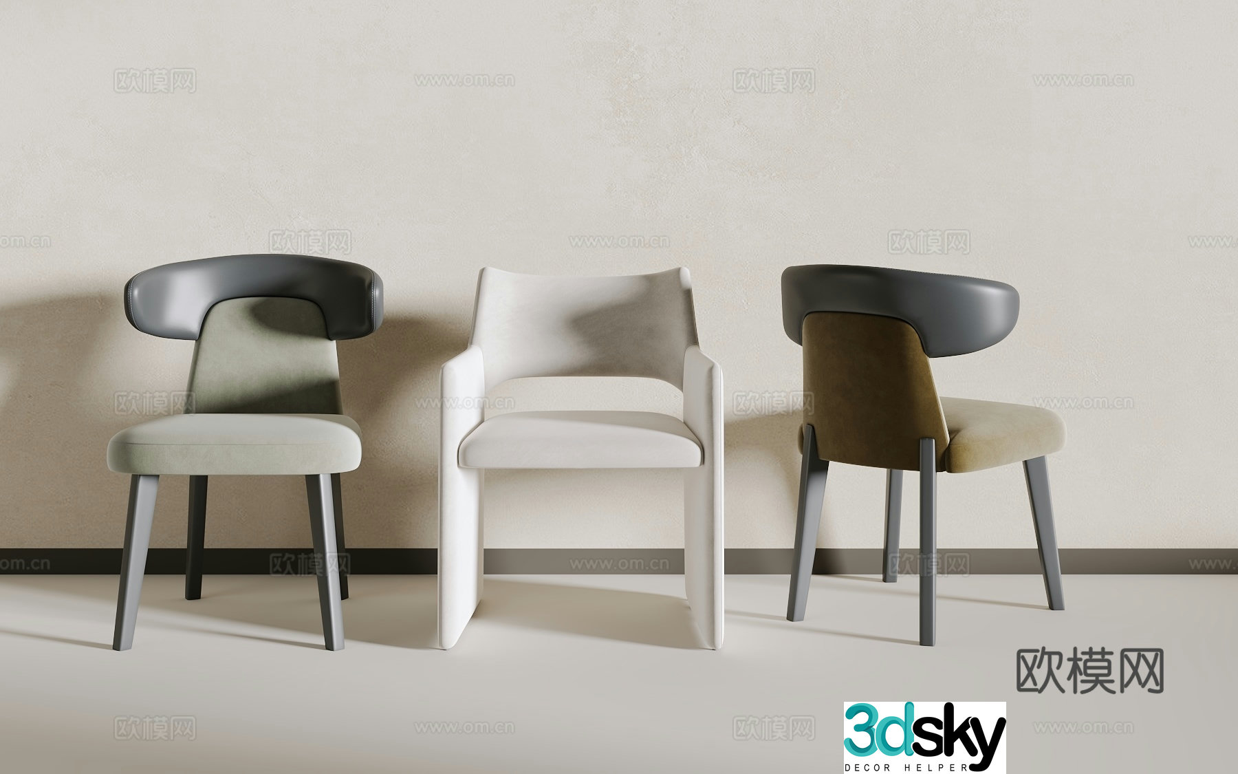 Modern single chair 3d model