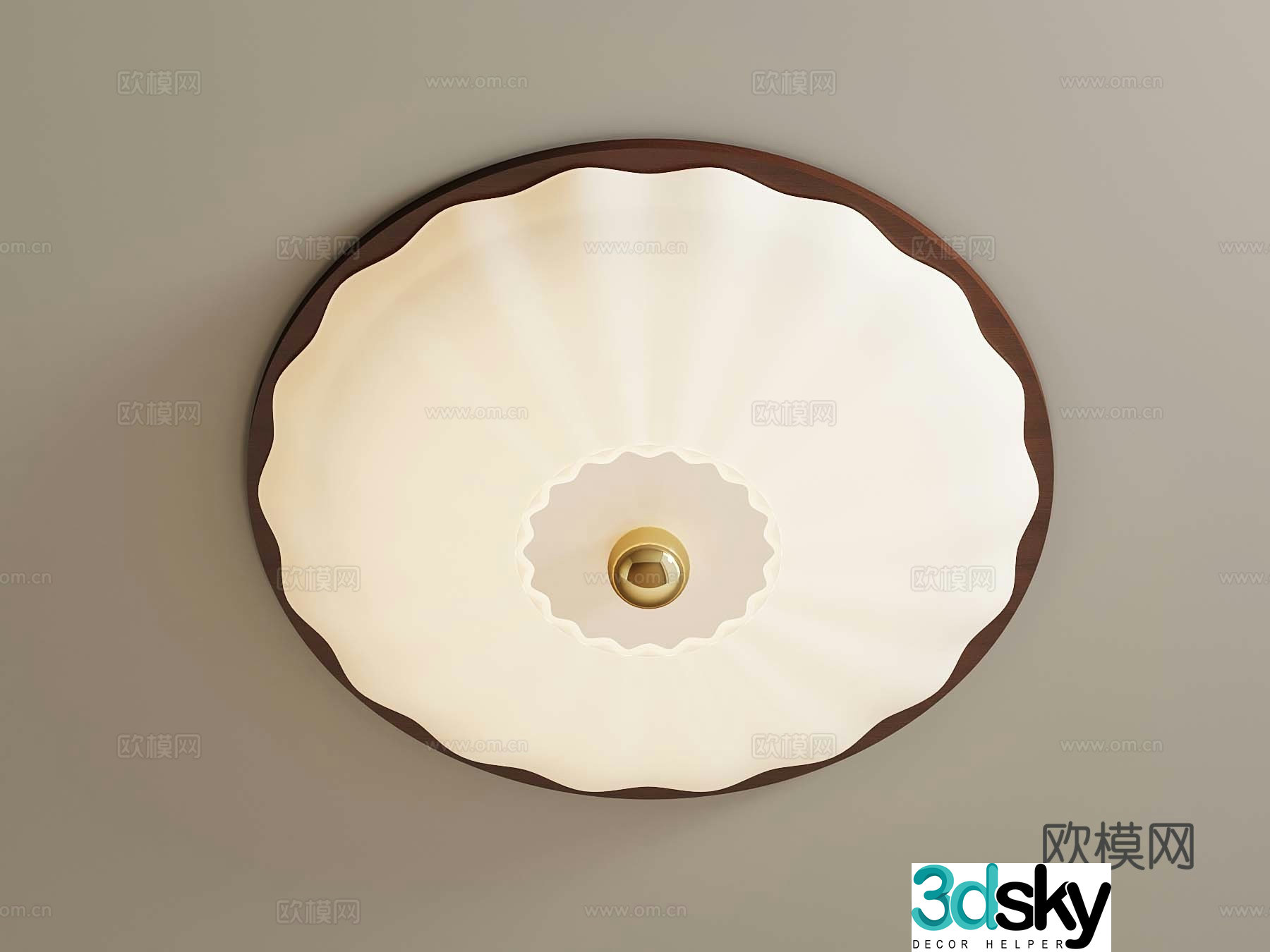 Modern Creamy Ceiling Light Children’s Ceiling Light 3D Model