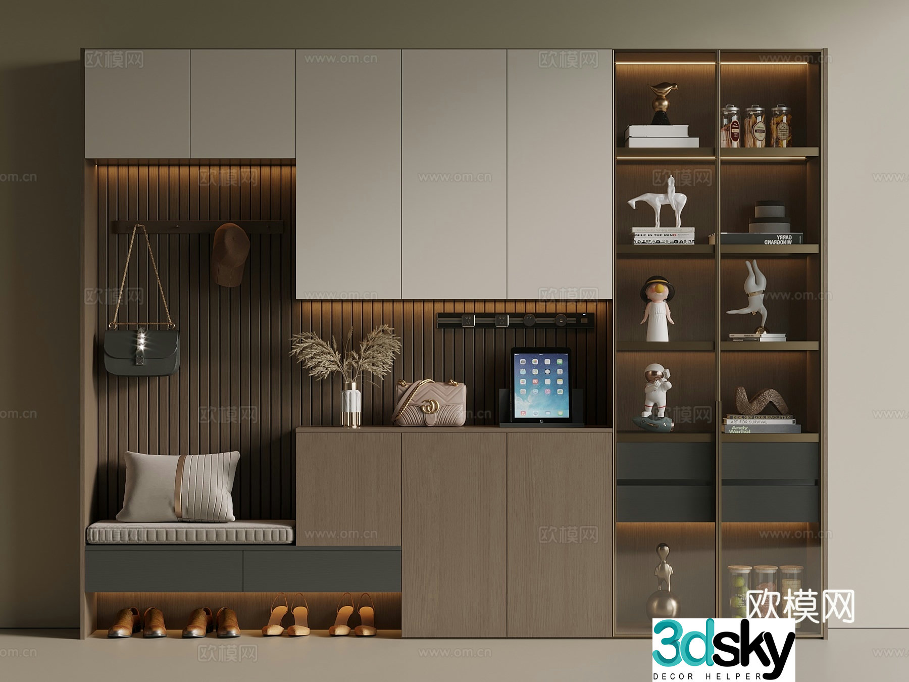 Italian style medieval shoe cabinet hanging shoe cabinet porch shoe cabinet partition shoe cabinet door shoe cabinet 3D model