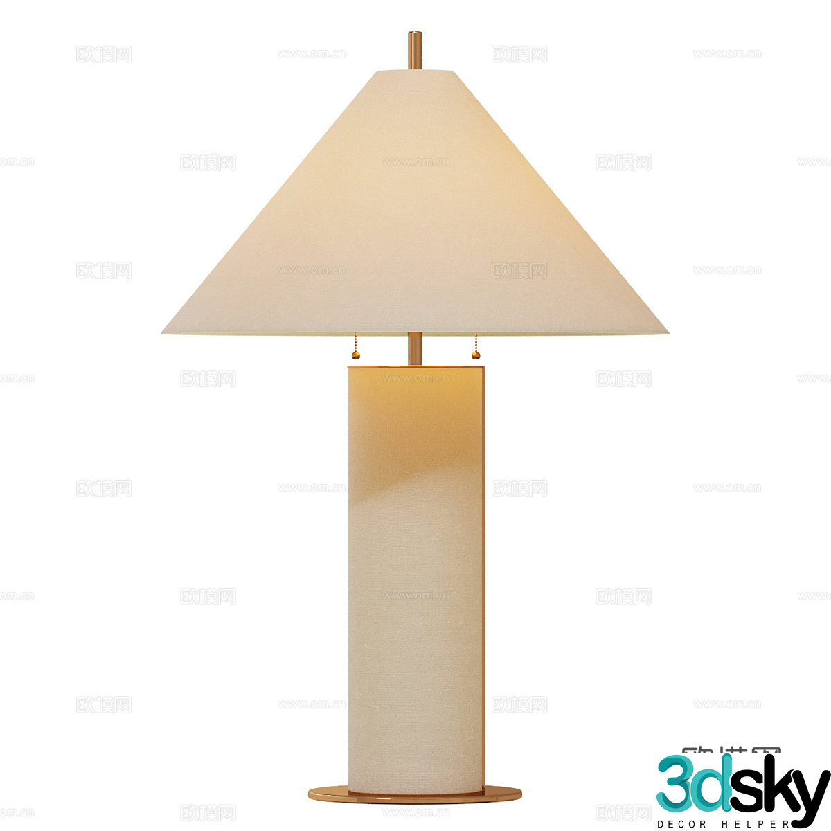 New Chinese style Wasabi desk lamp 3D model