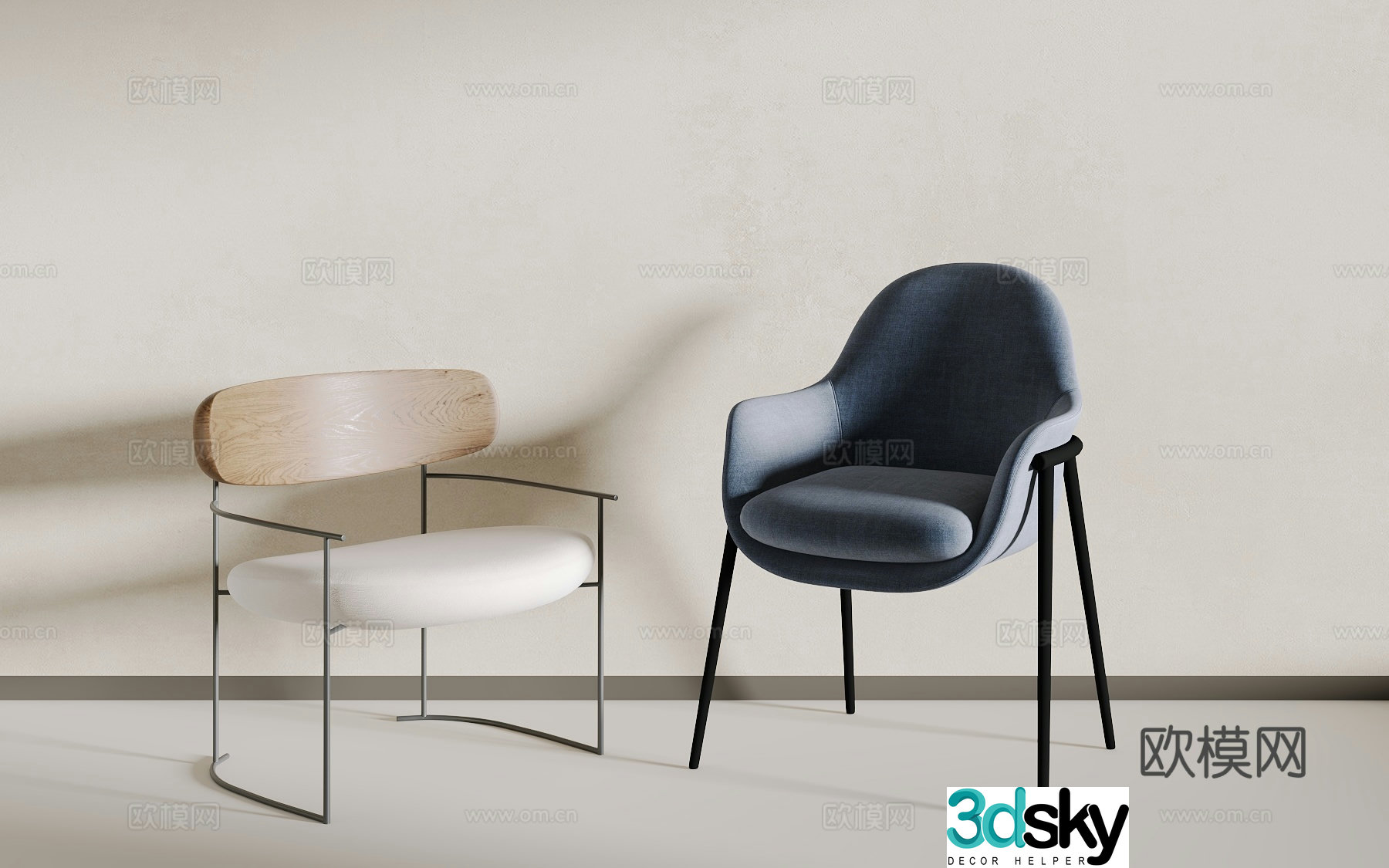 Modern single chair 3d model