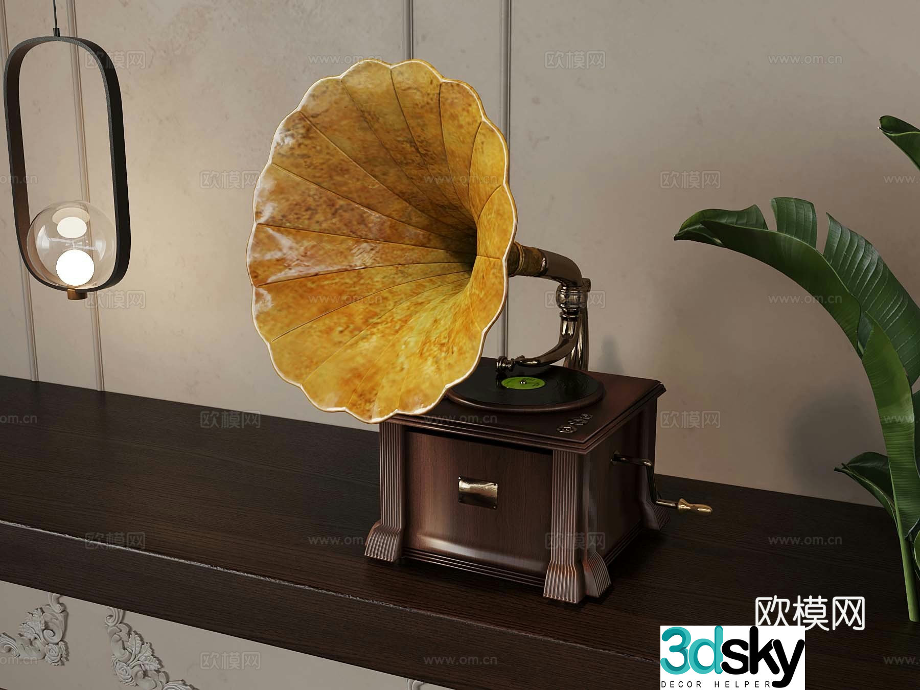 Musical instrument French medieval phonograph audio 3d model