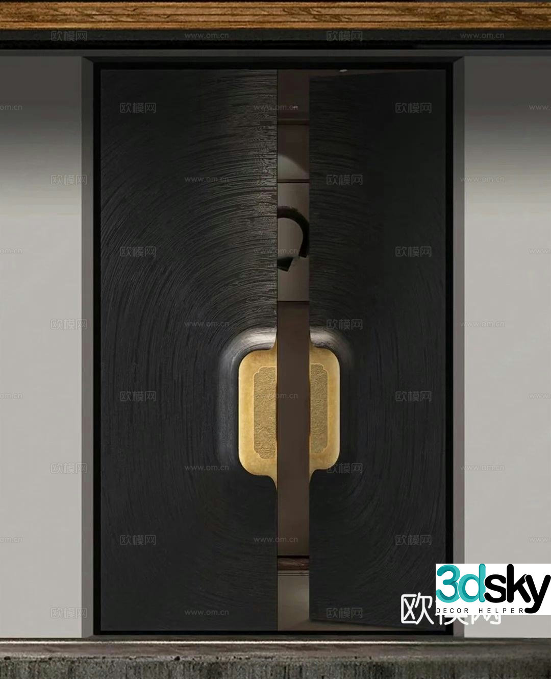New Chinese style other furniture_door_new Chinese style door_restaurant door 3D model