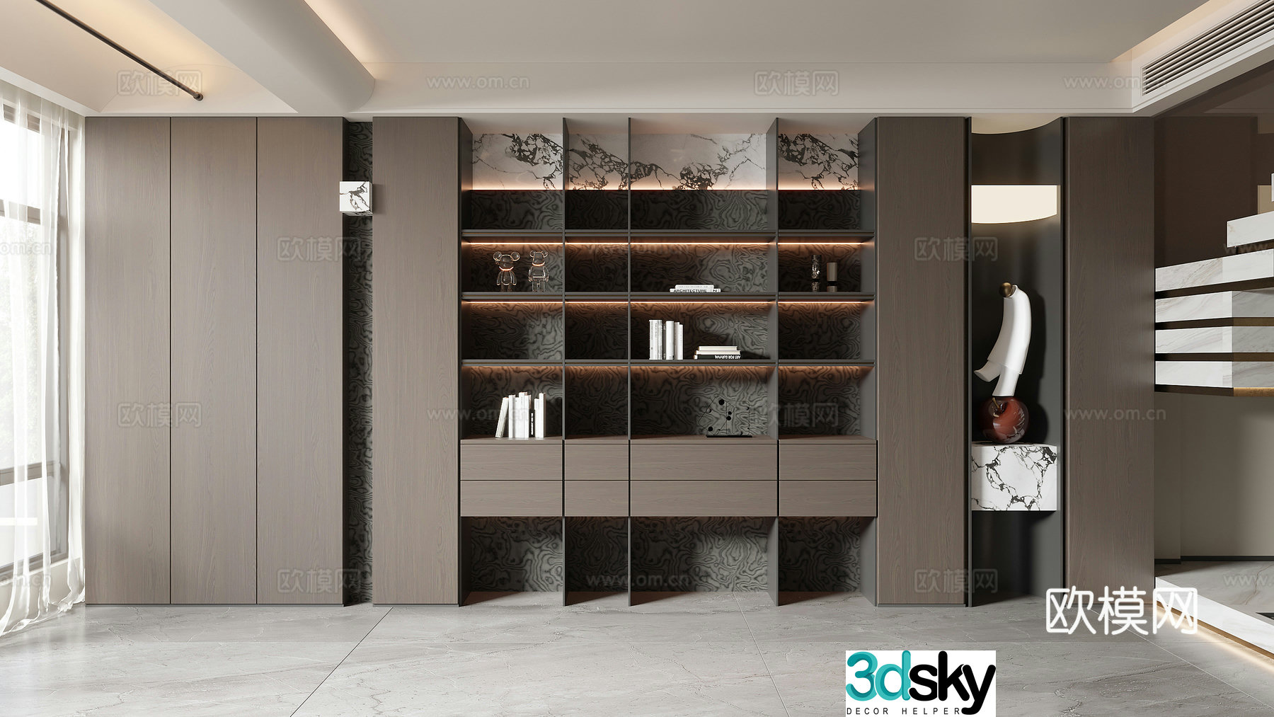 Modern Italian decorative cabinet 3d model