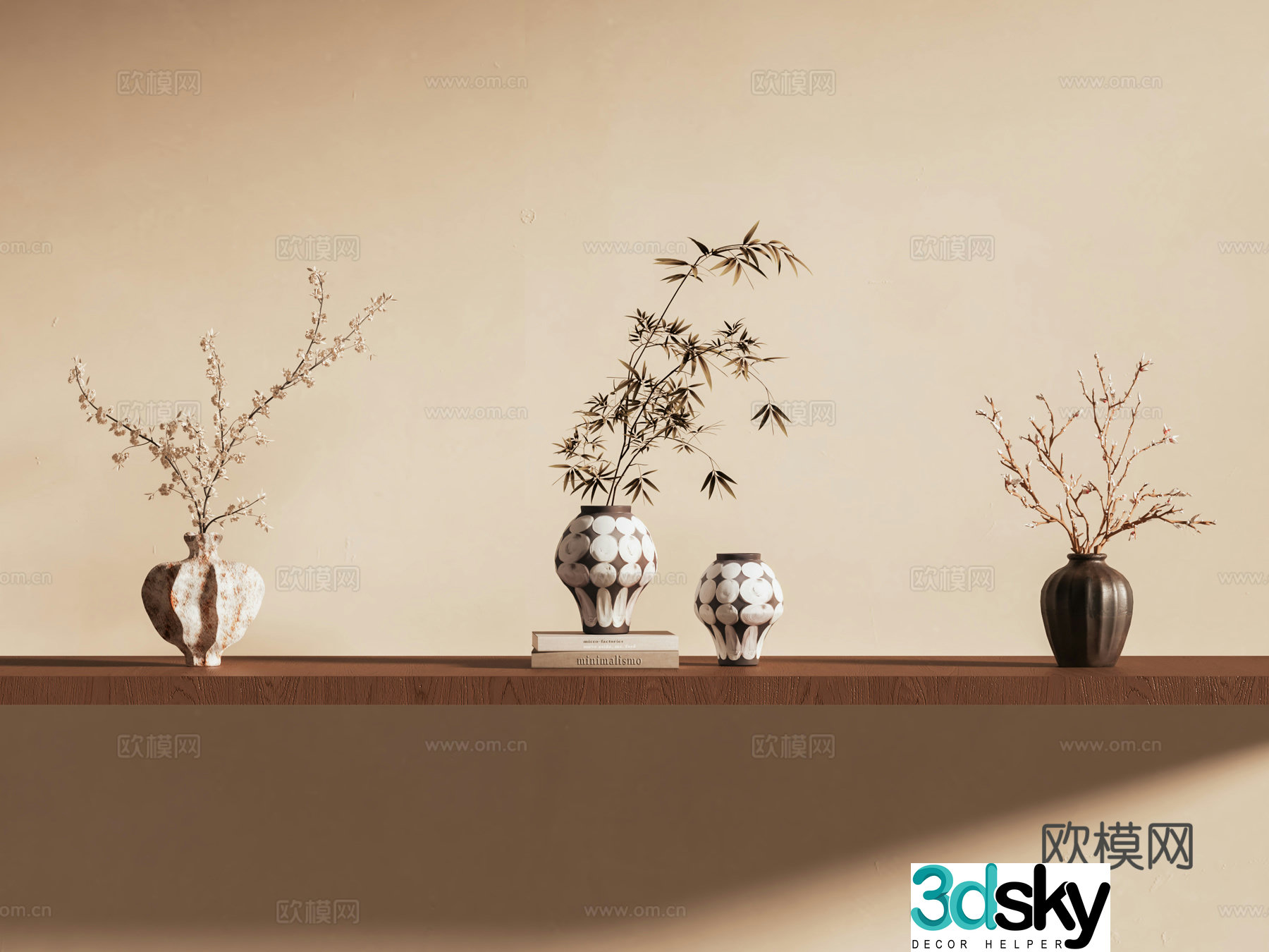 Vase Floral Ornament Plant Ornament 3D Model