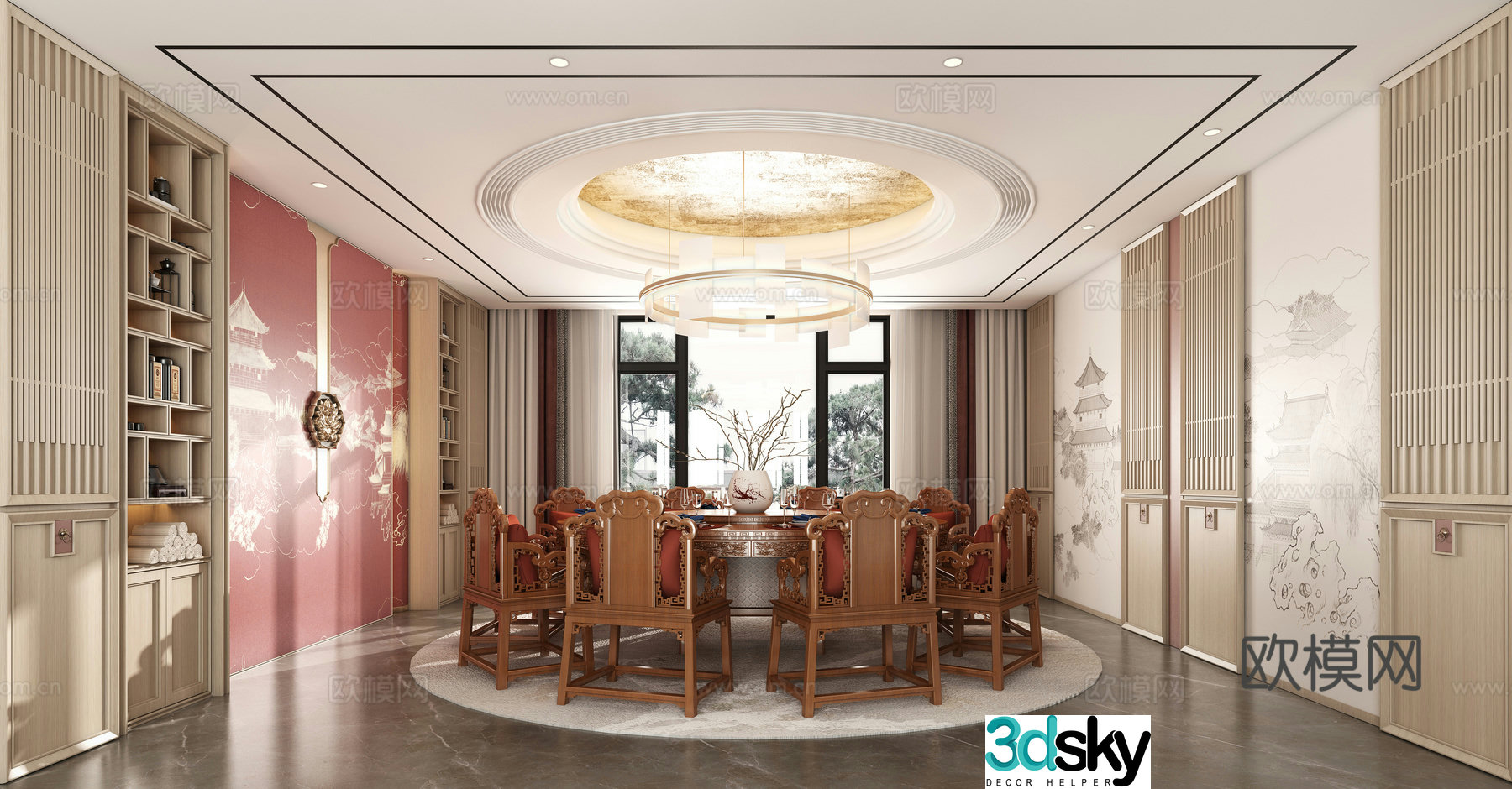 New Chinese restaurant 3D model