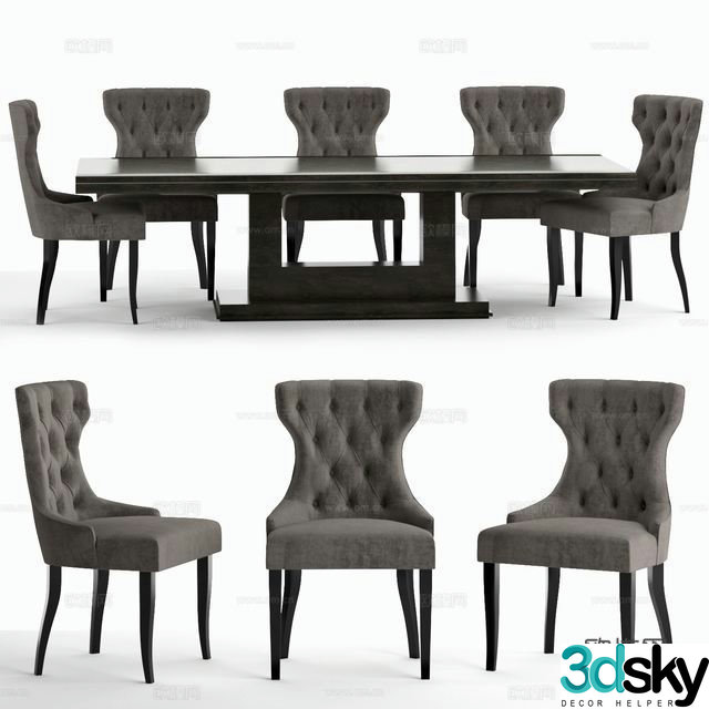 Conference table leisure chair single chair 3d model