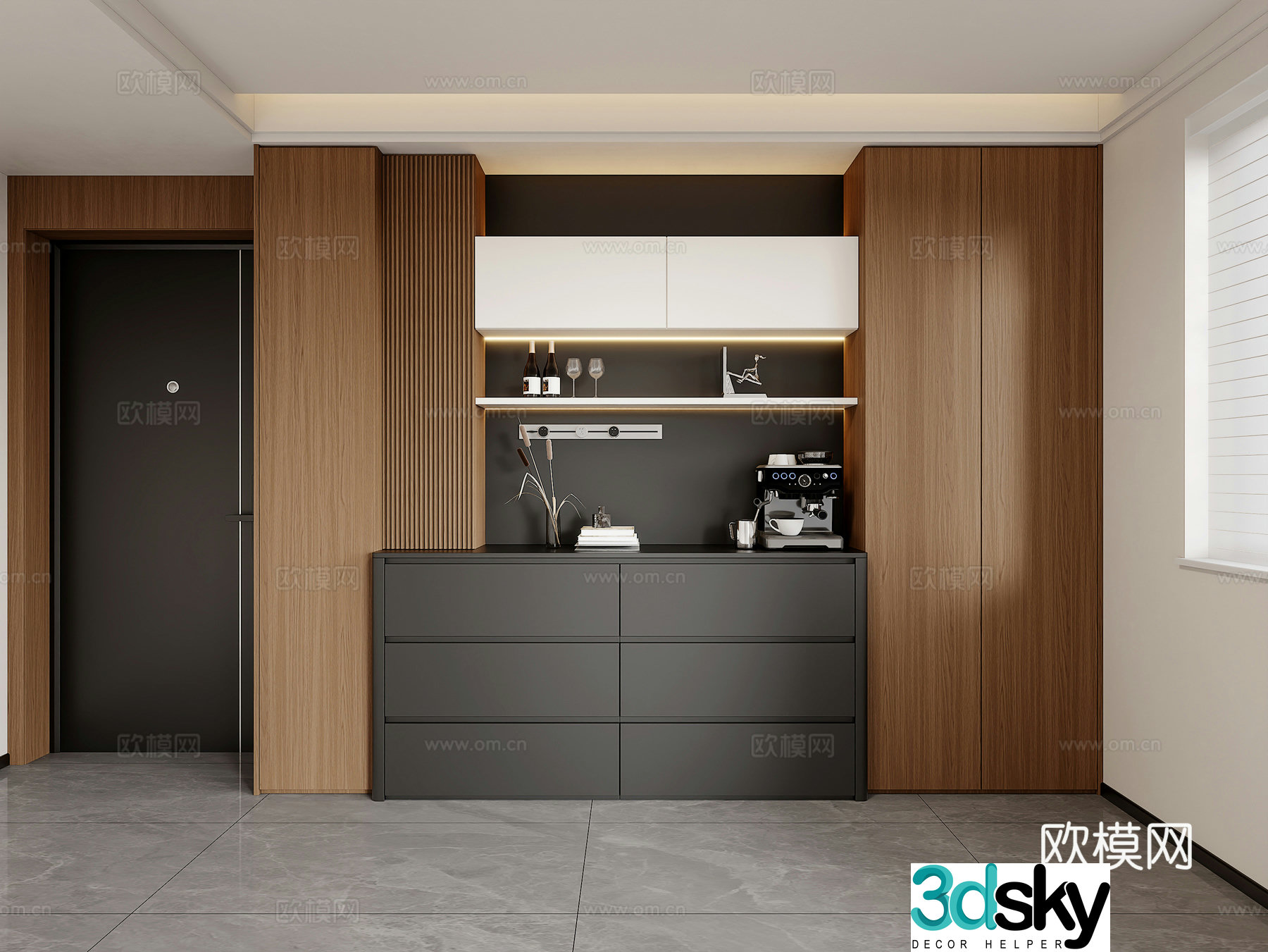Modern Italian sideboard wine cabinet sideboard tea cabinet sideboard meal cabinet sideboard meal cabinet sideboard 3D model