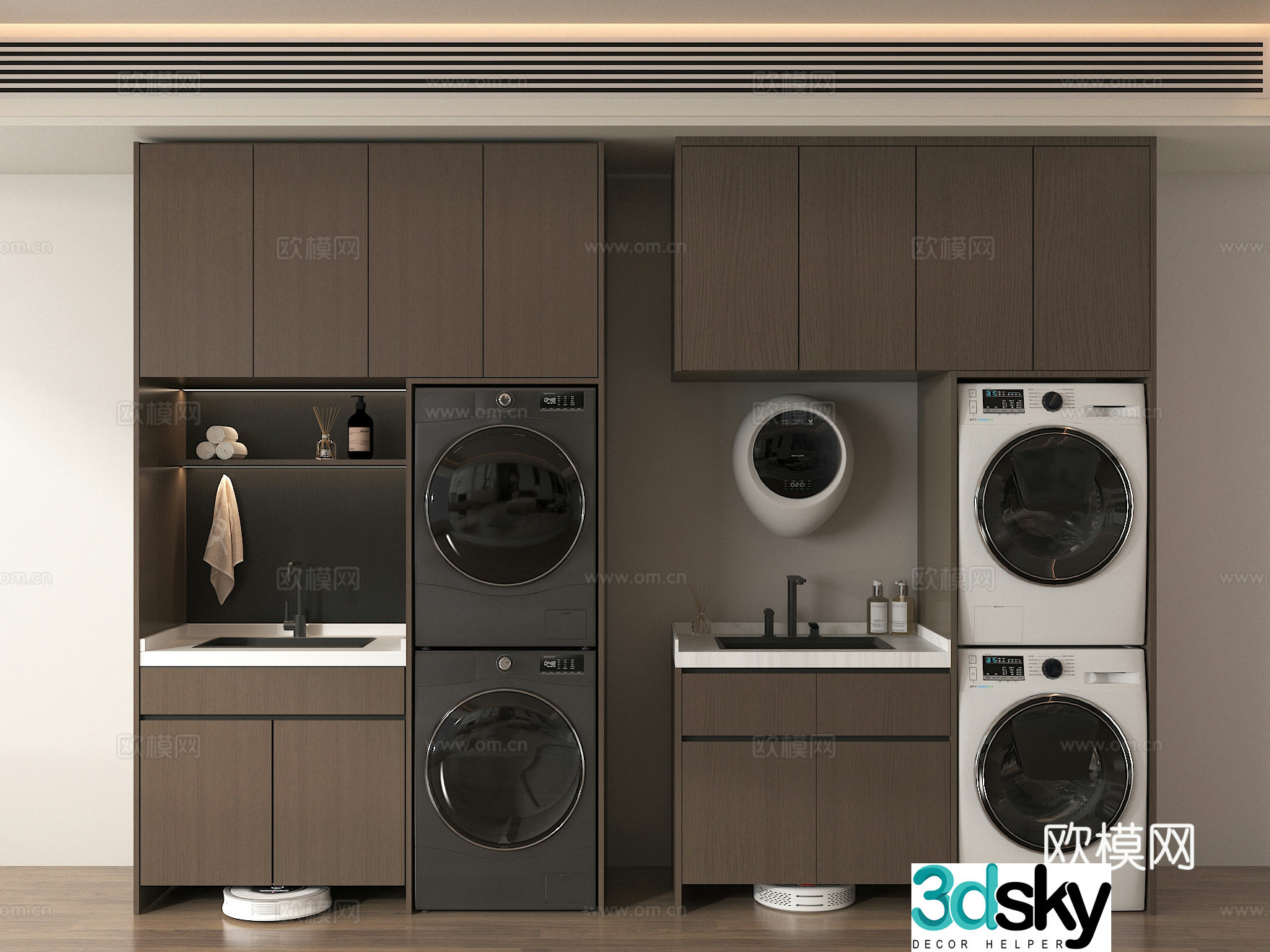 Washing cabinet all-in-one machine 3D model