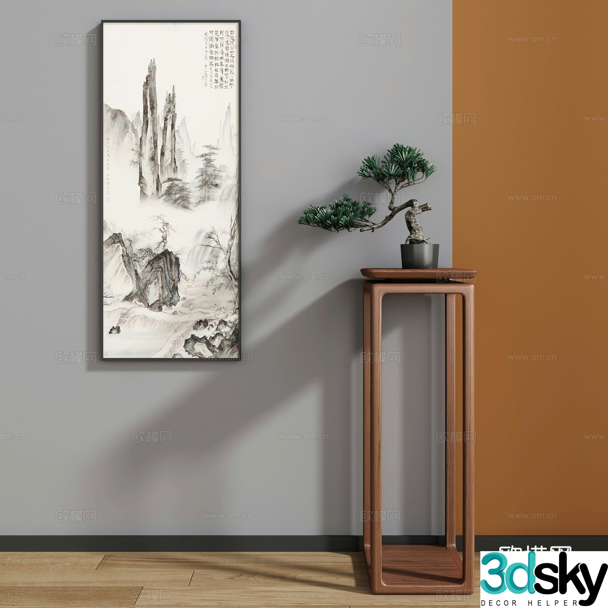 New Chinese flower stand 3D model