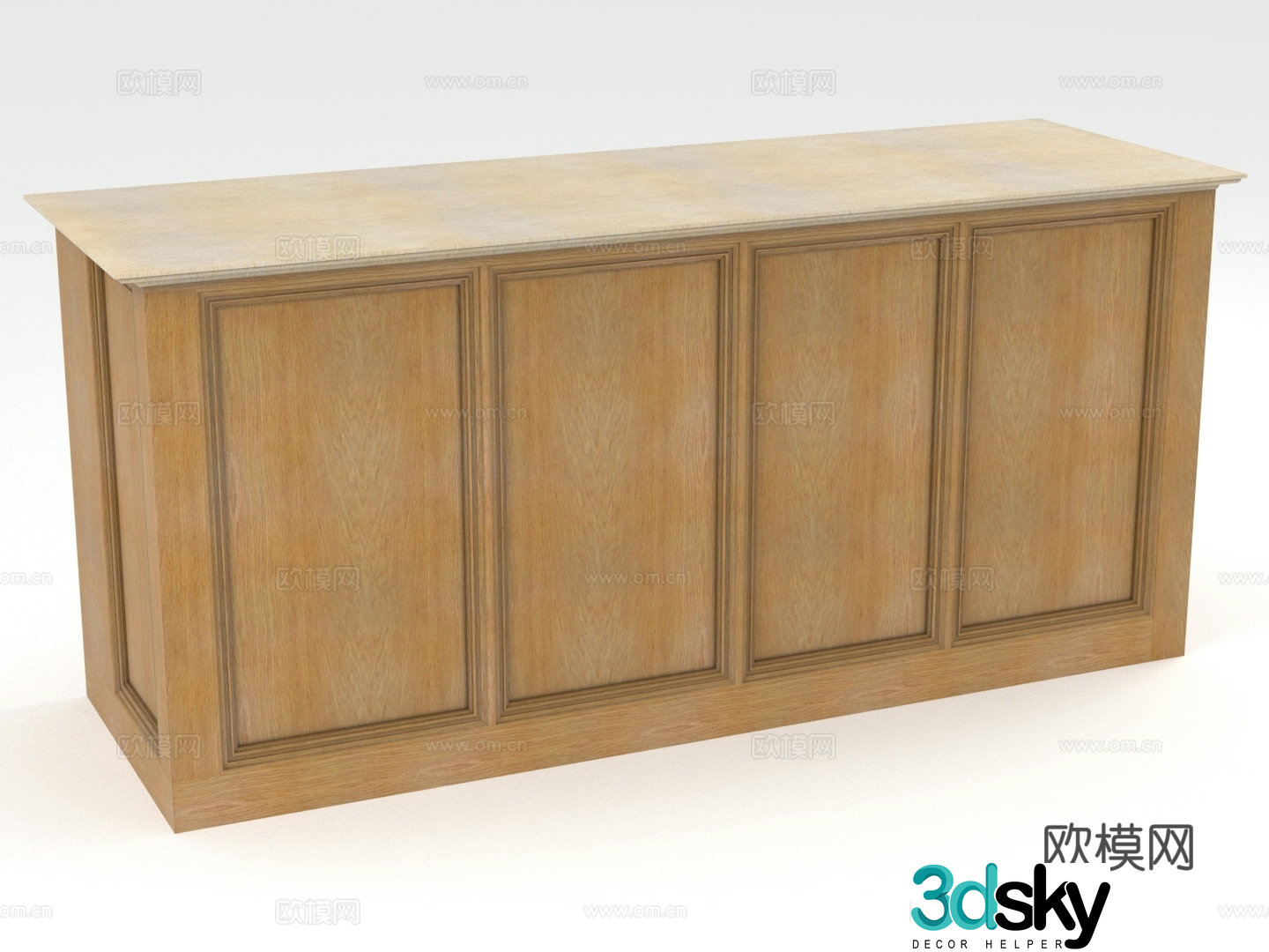 Wooden cabinet storage cabinet low cabinet side cabinet counter cabinet 3d model