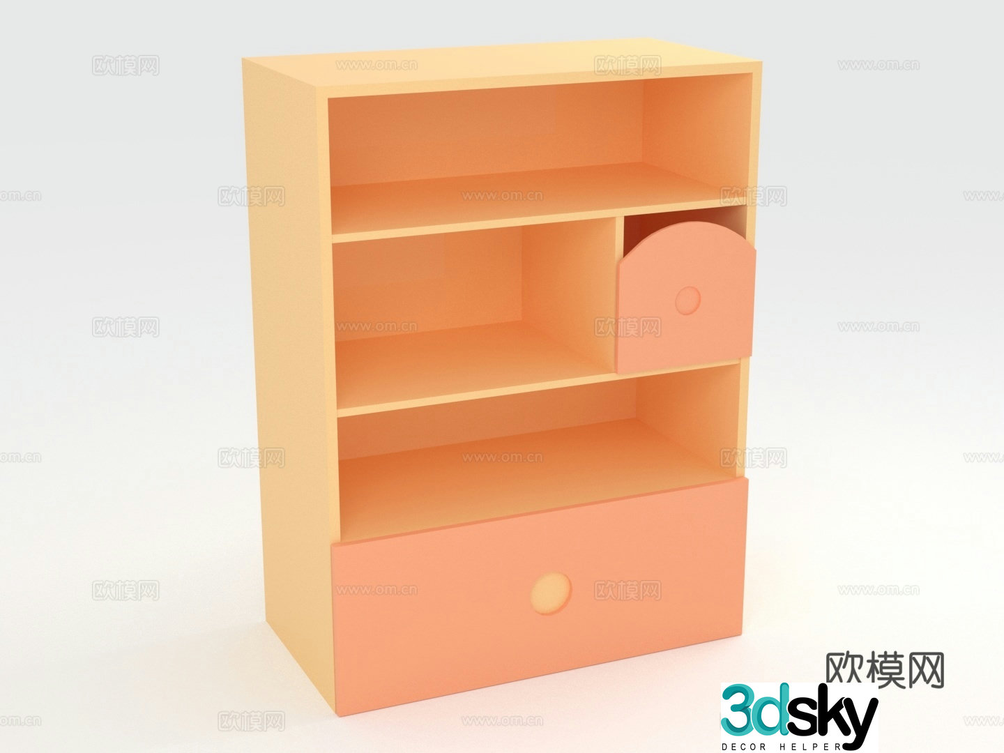 Cabinet storage cabinet bookcase chest of drawers 3D model