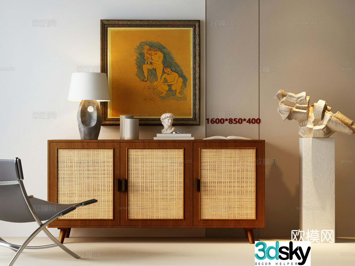 Wasabi Middle Ages Decoration Cabinet Modern Middle Ages Decoration Cabinet Medium Ancient Decoration Paintings Bottle Cabinet Side Cabinet Table Light 3D Model