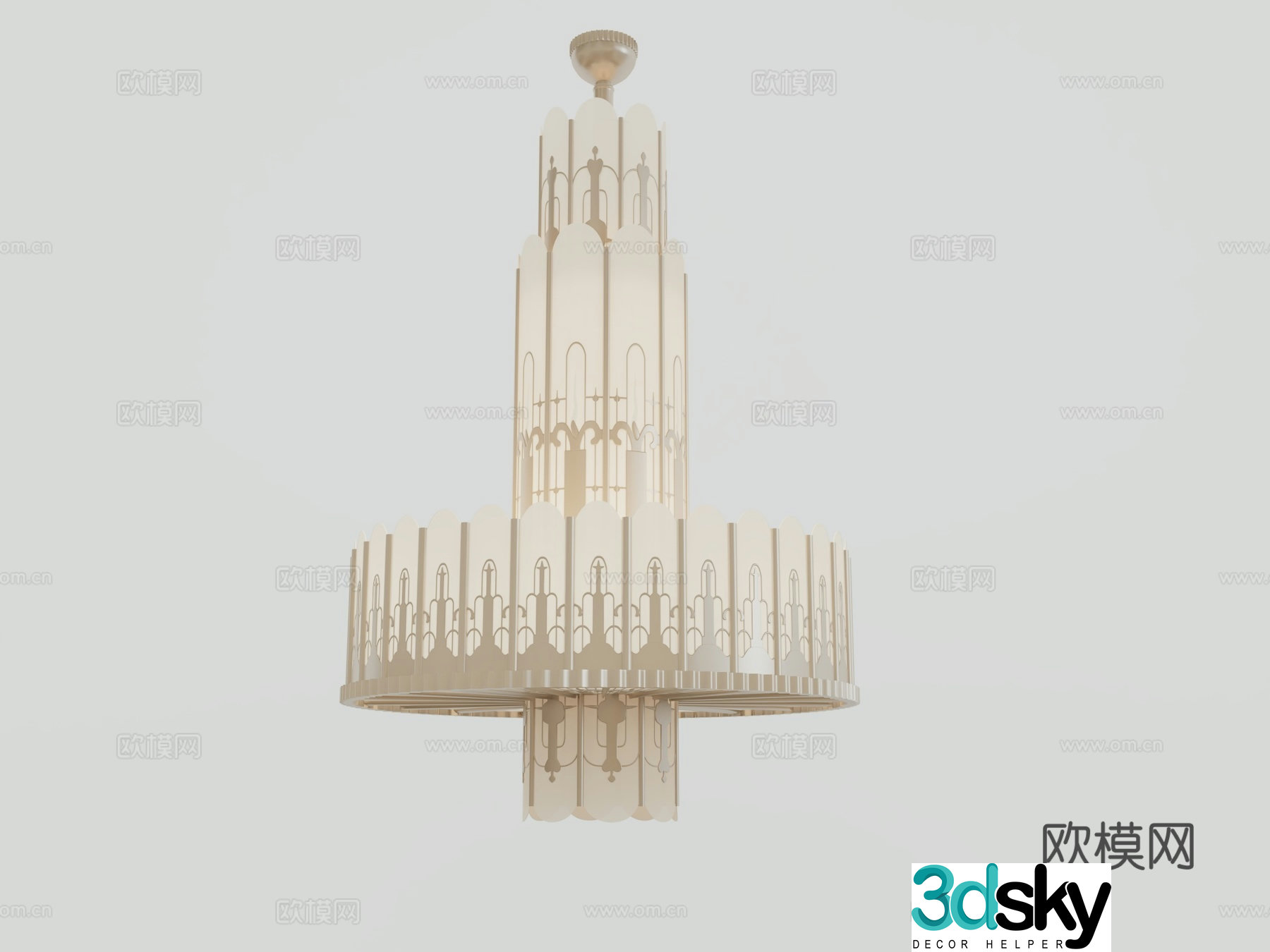 Modern chandelier 3d model