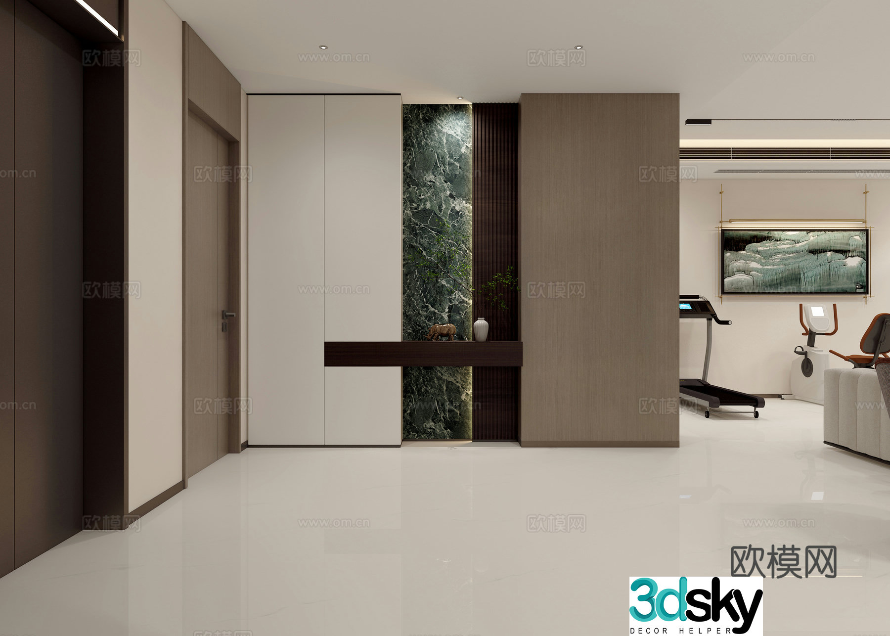 Modern entrance decorative entrance 3D model