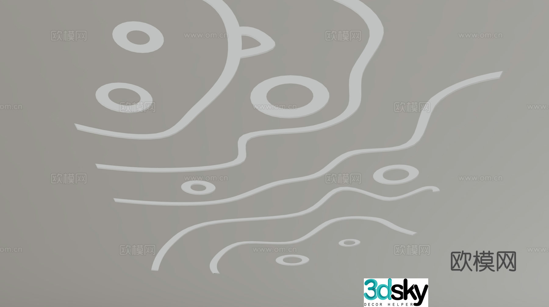 Modern ceiling 3d model