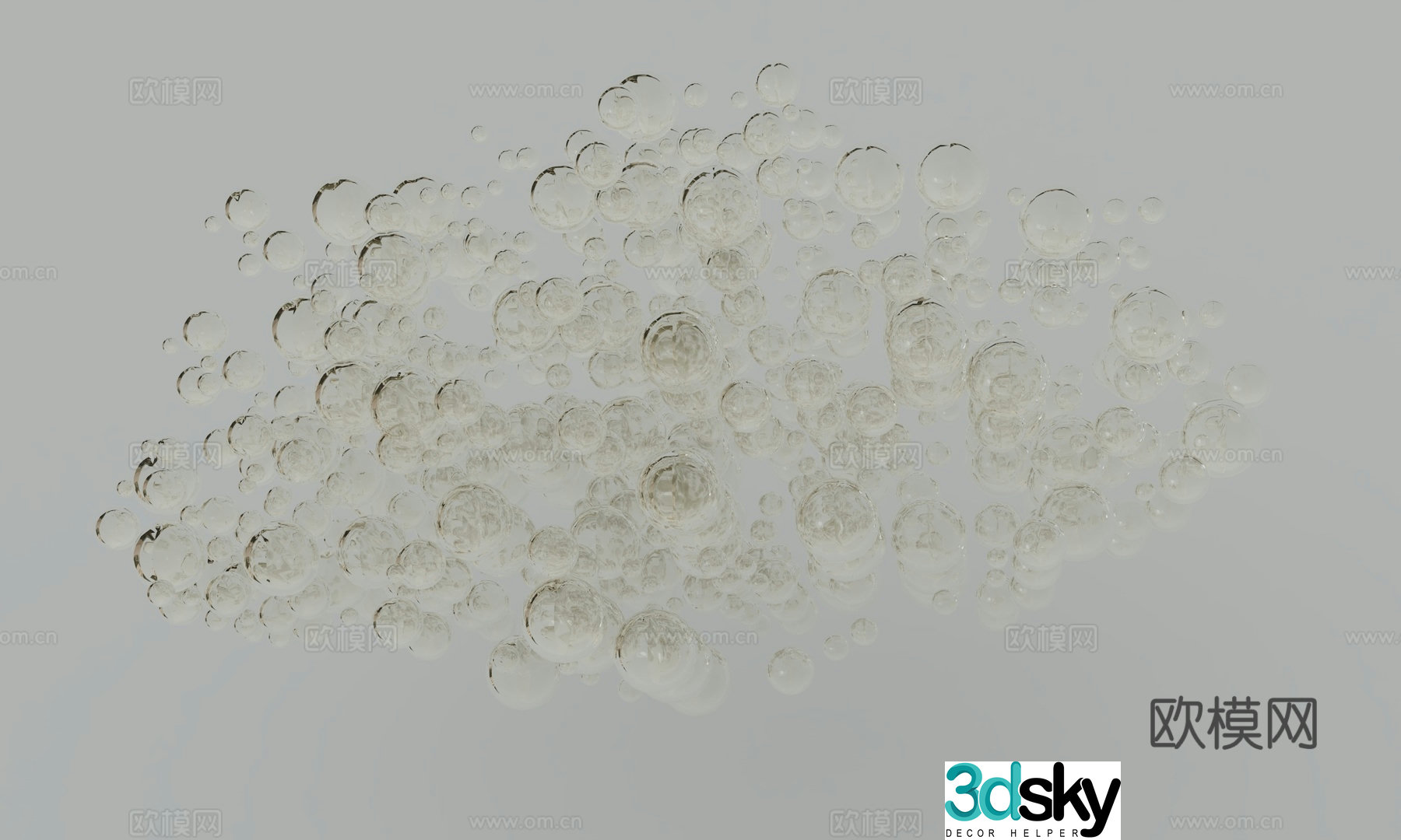 Modern chandelier 3d model