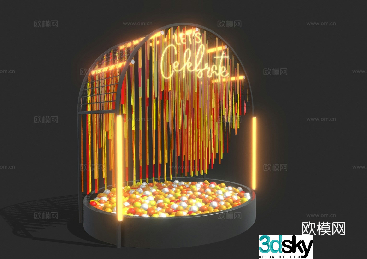 Modern gift pile beautiful and beautiful installation commercial beautiful and beautiful and beautiful and beautiful and beautiful and 3D model