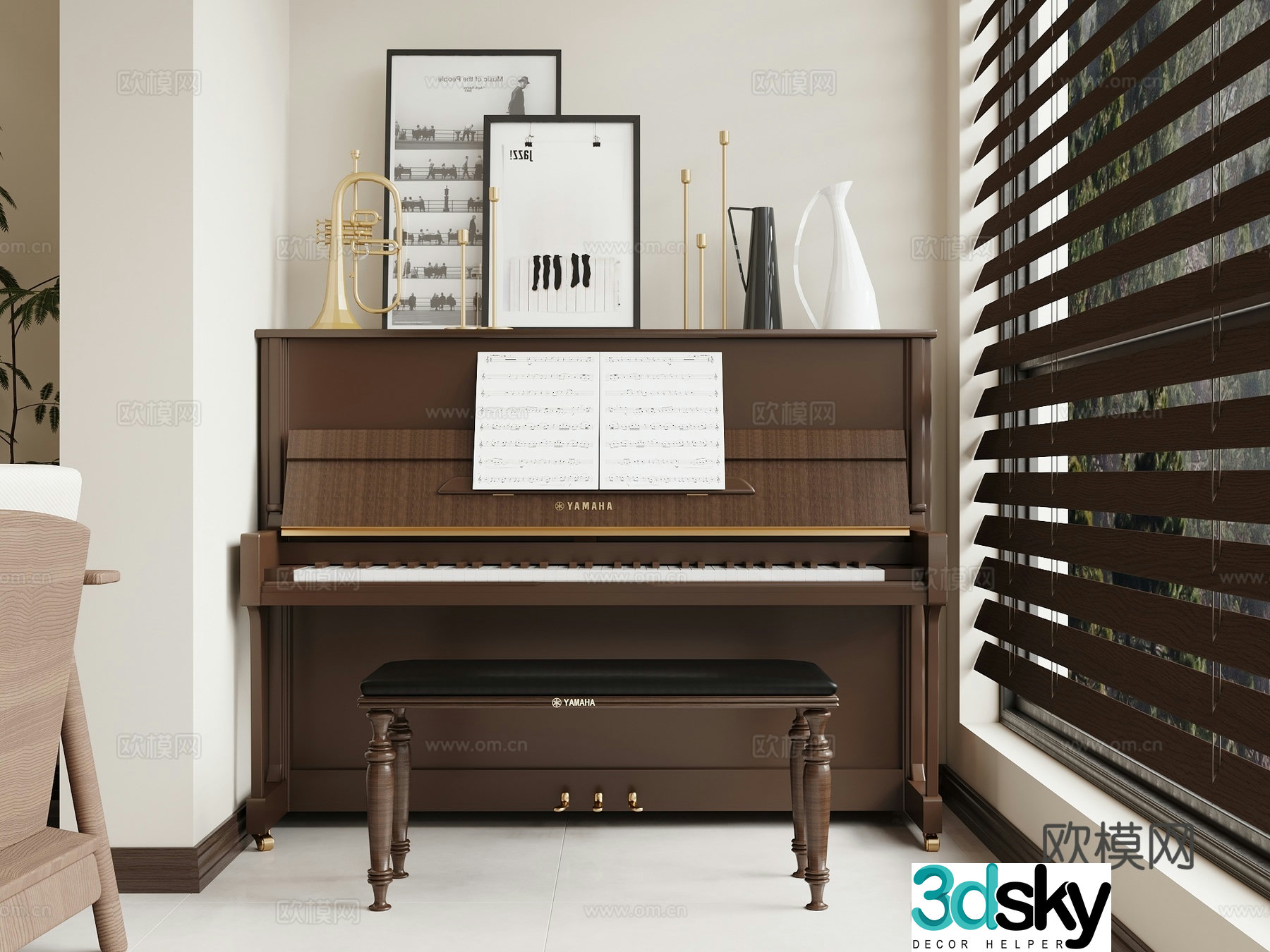 piano 3d model