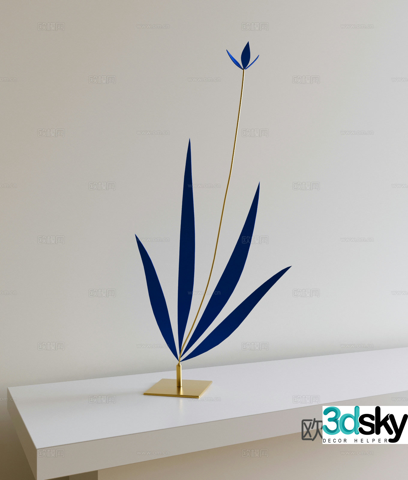 Modern ornament art installation 3d model