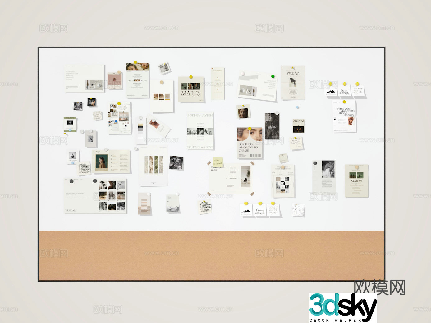 Whiteboard 3D model