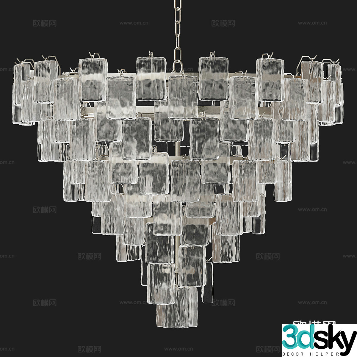 French crystal chandeliers art chandeliers villa chandeliers light luxury chandeliers 3D model