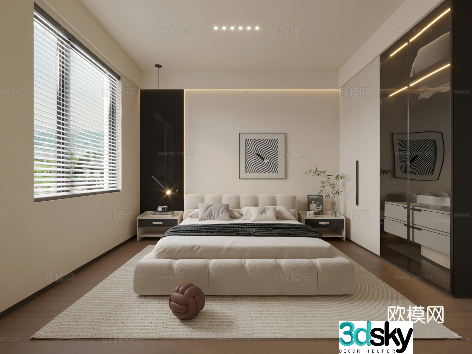 Modern bedroom 3d model