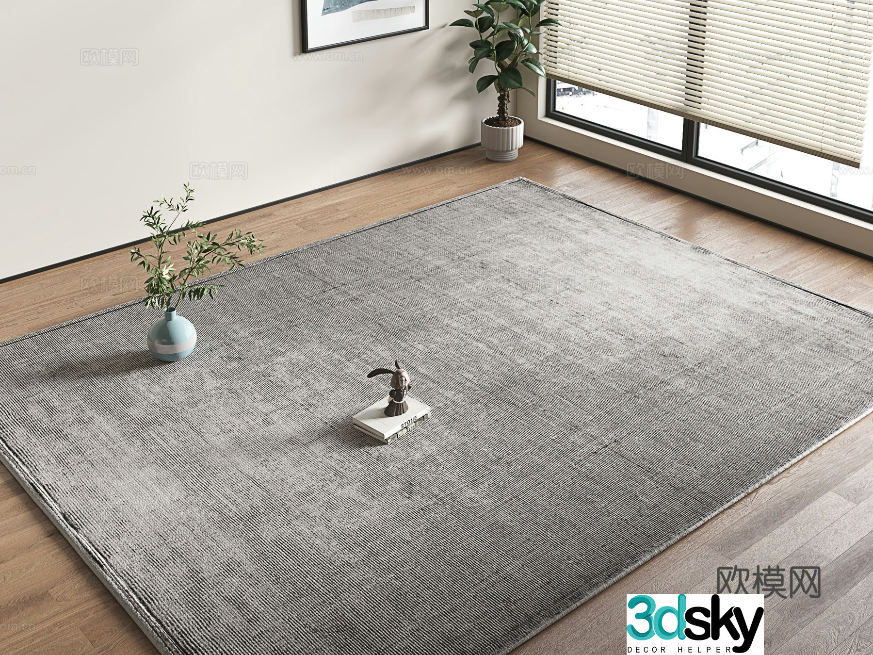 Modern carpet Carpet Polar carpet 3d model