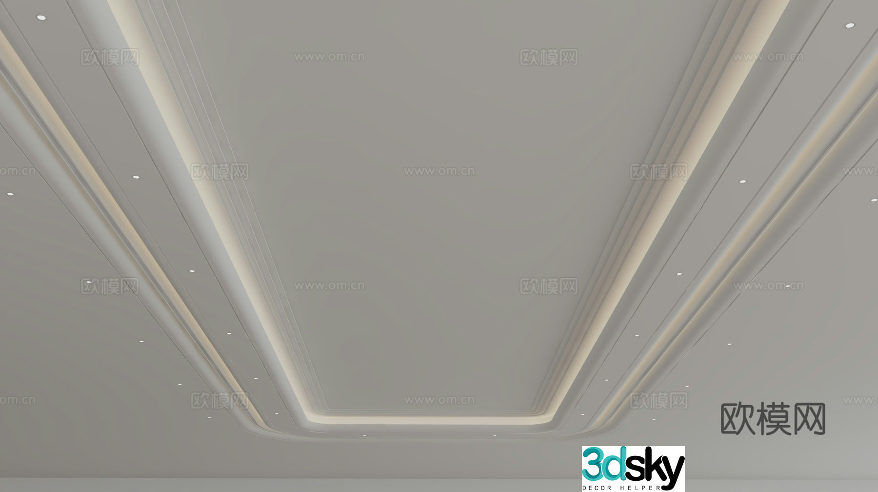 Modern ceiling 3d model