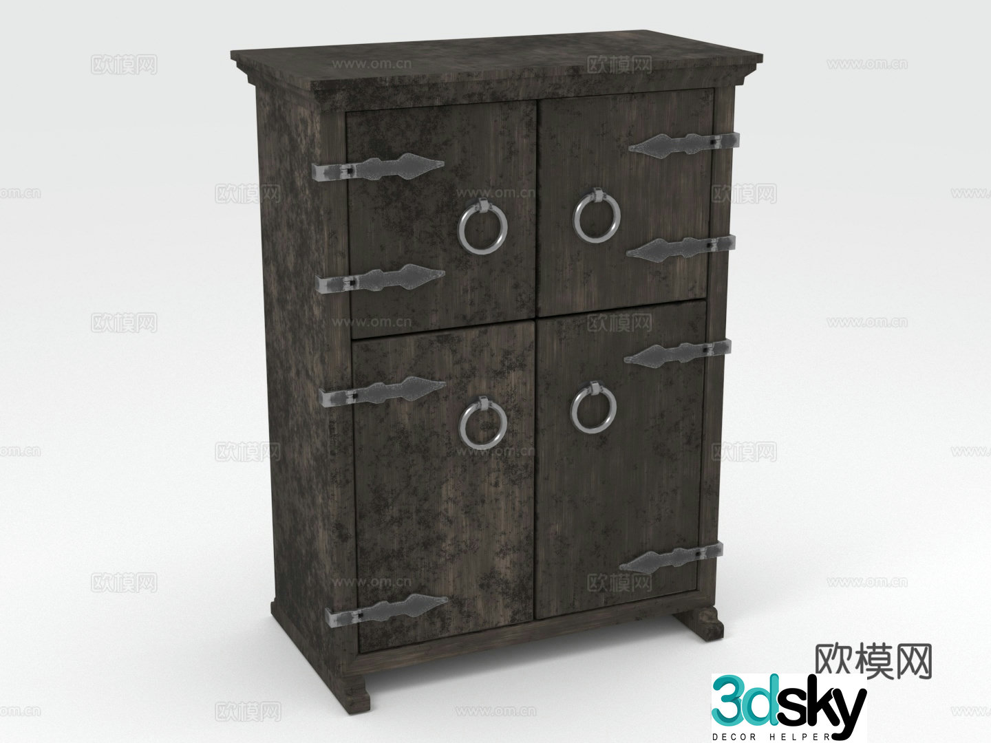 Wooden cabinet storage cabinet cabinet cabinet 3d model