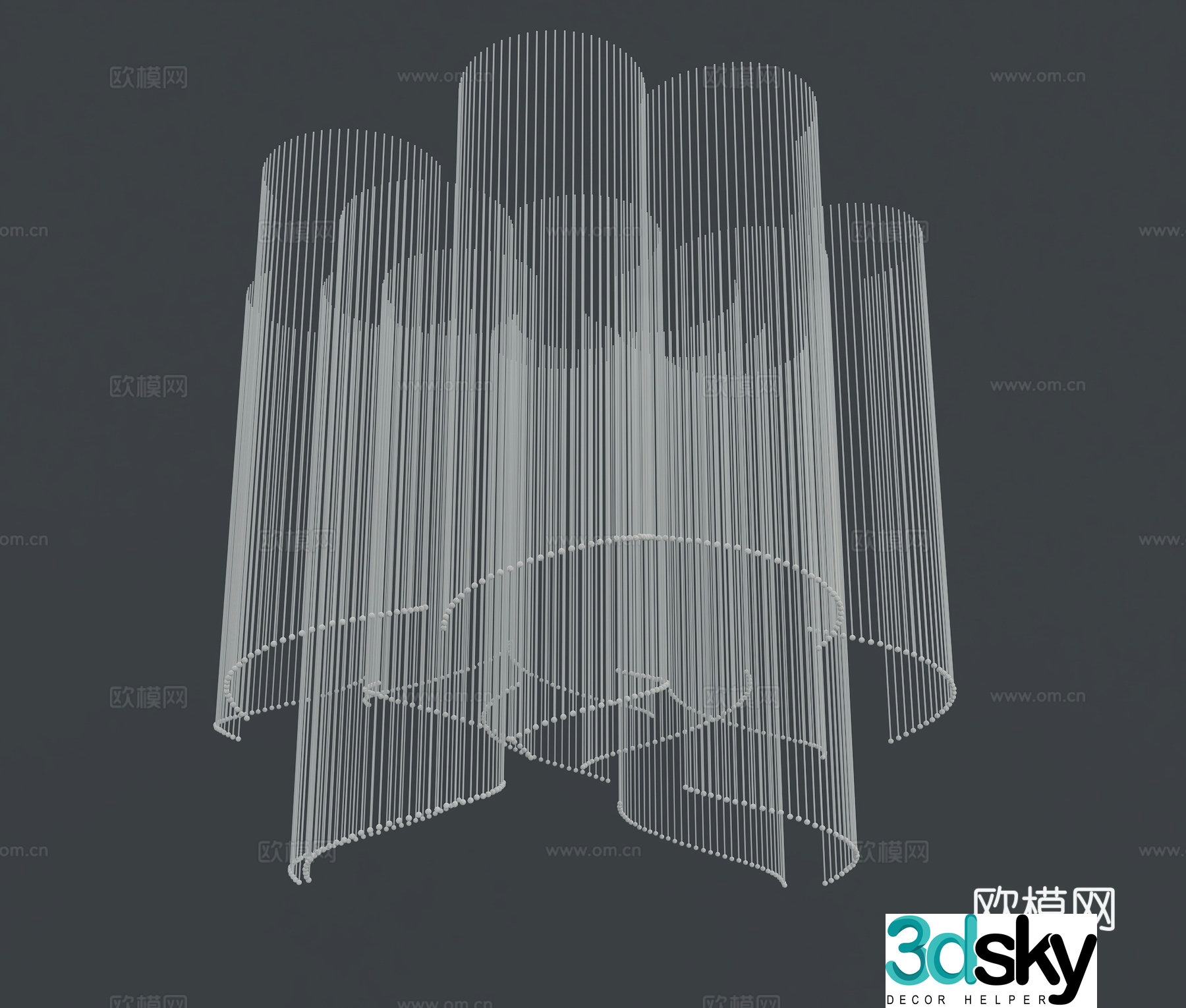 Modern chandelier 3d model