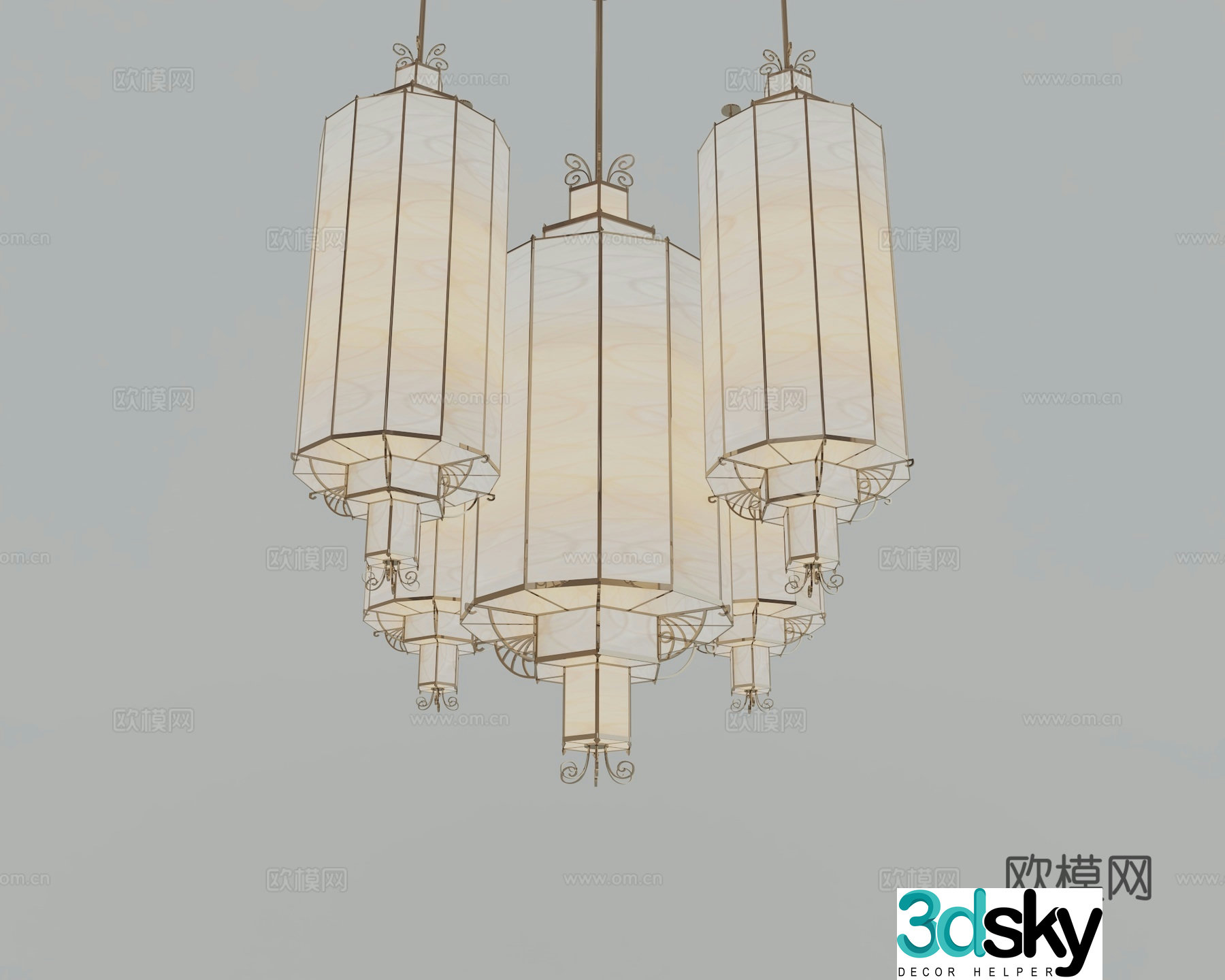 Modern chandelier 3d model
