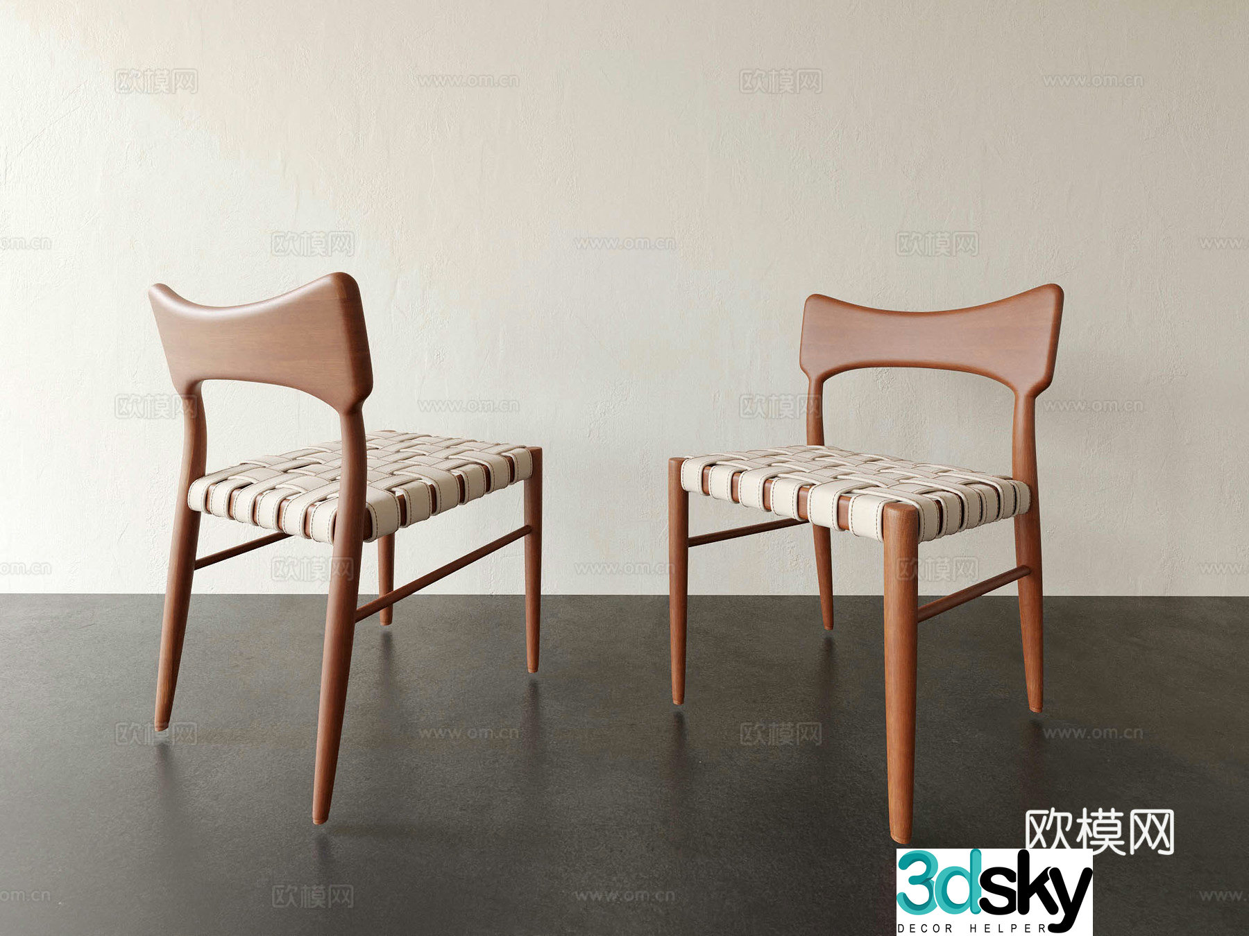 Chair Single Chair Seat Dining Chair 3D Model