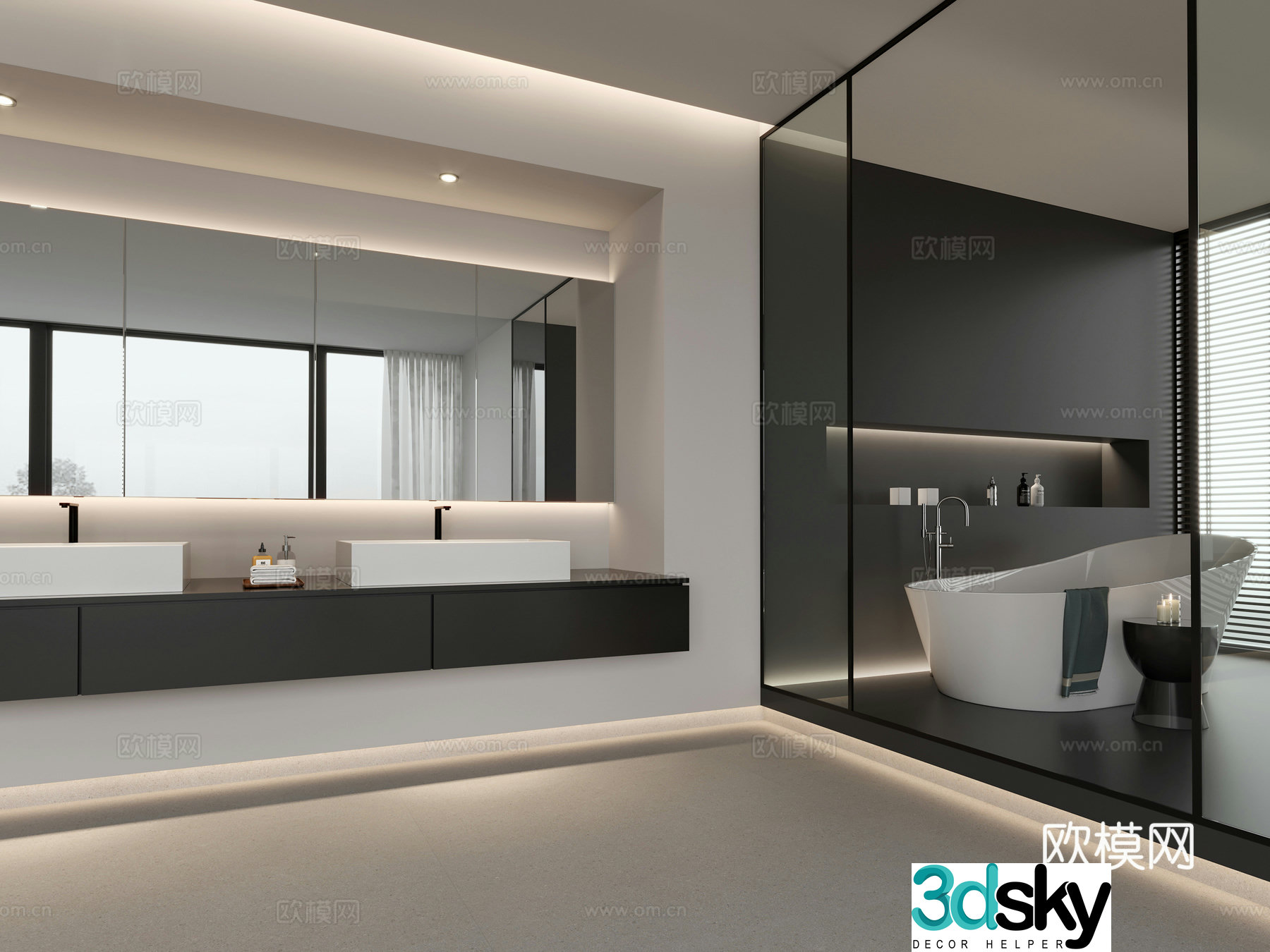 Modern bathroom 3d model