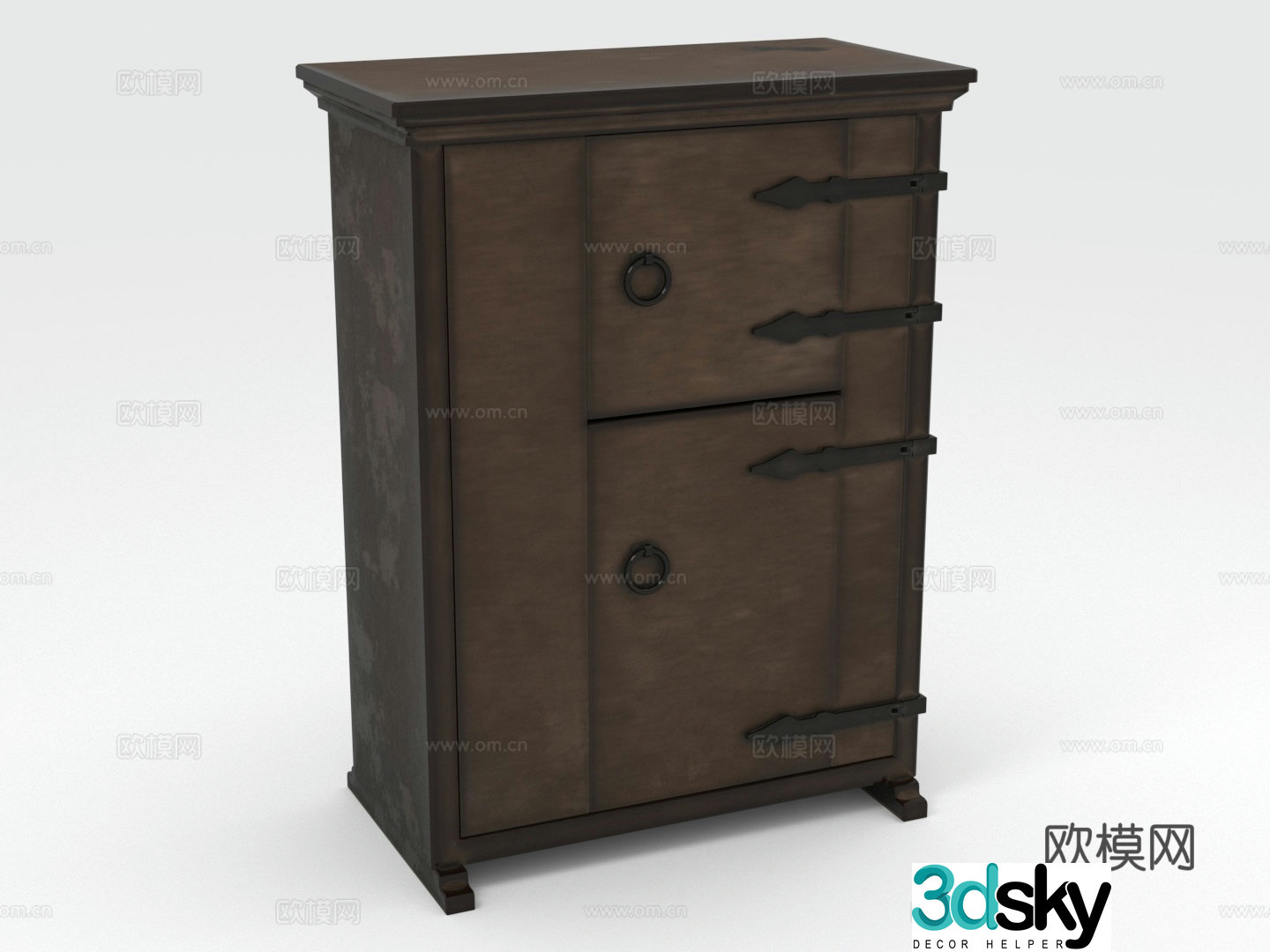 Wooden cabinet storage cabinet cabinet vertical cabinet cabinet 3d model