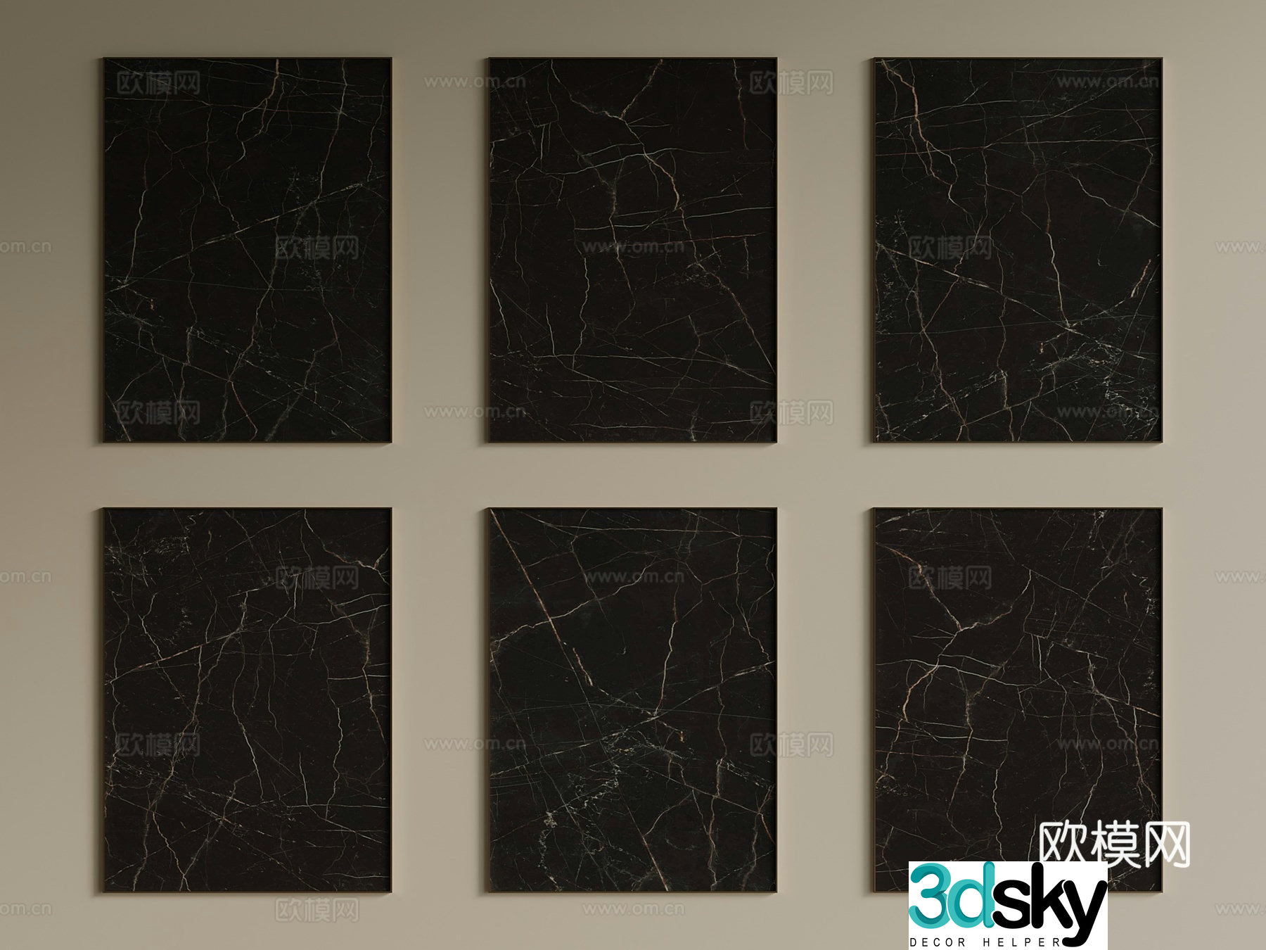 Stone stone slab marble pu stone quartz stone black stone 3d model