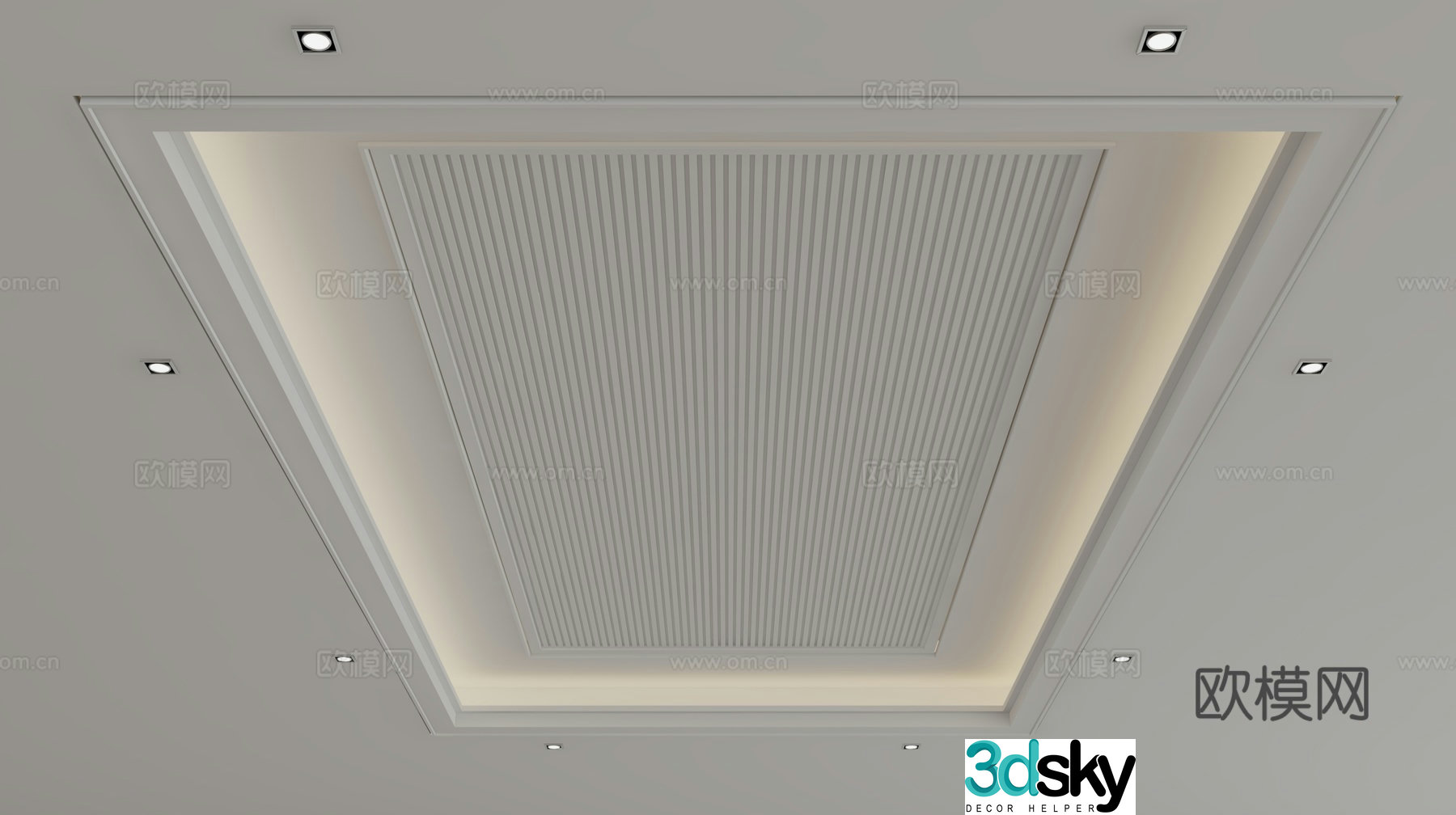 Modern ceiling 3d model