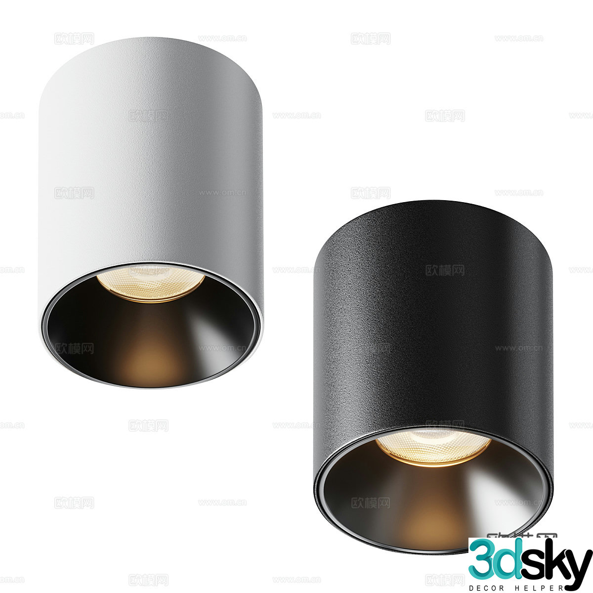 Modern Italian minimalist spotlight 3D model