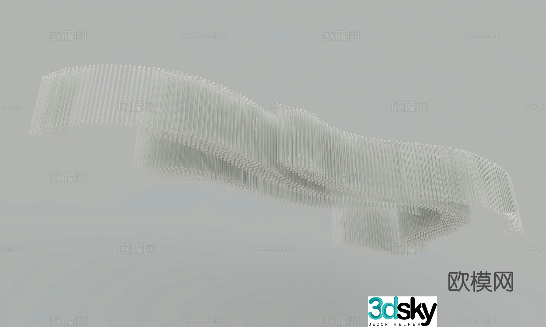Modern chandelier 3d model