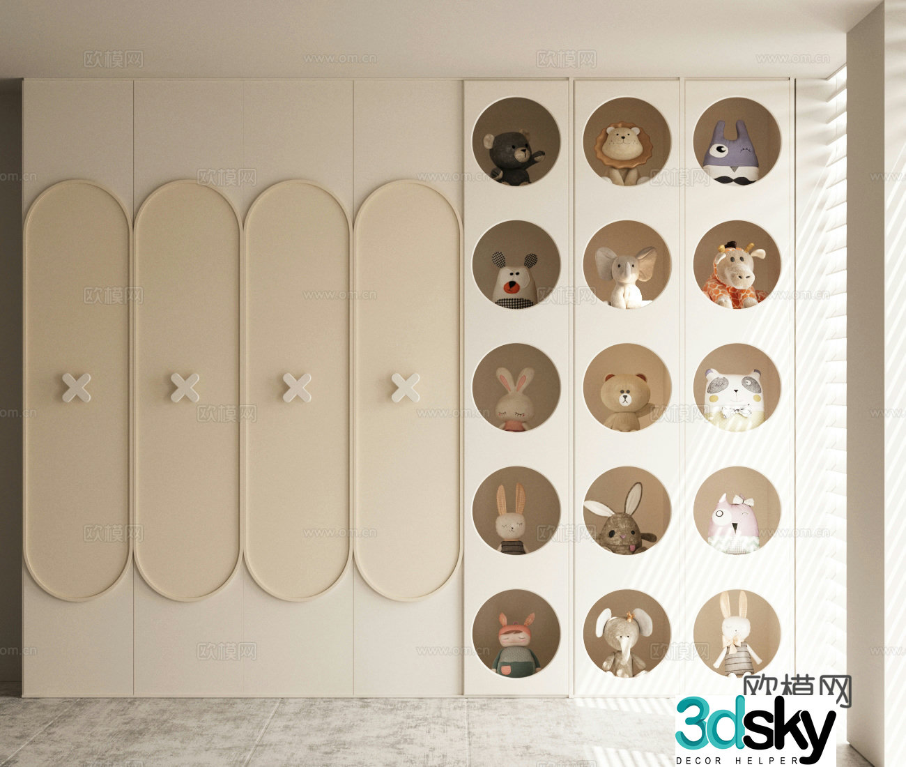 Modern children’s wardrobe Children’s wardrobe 3d model