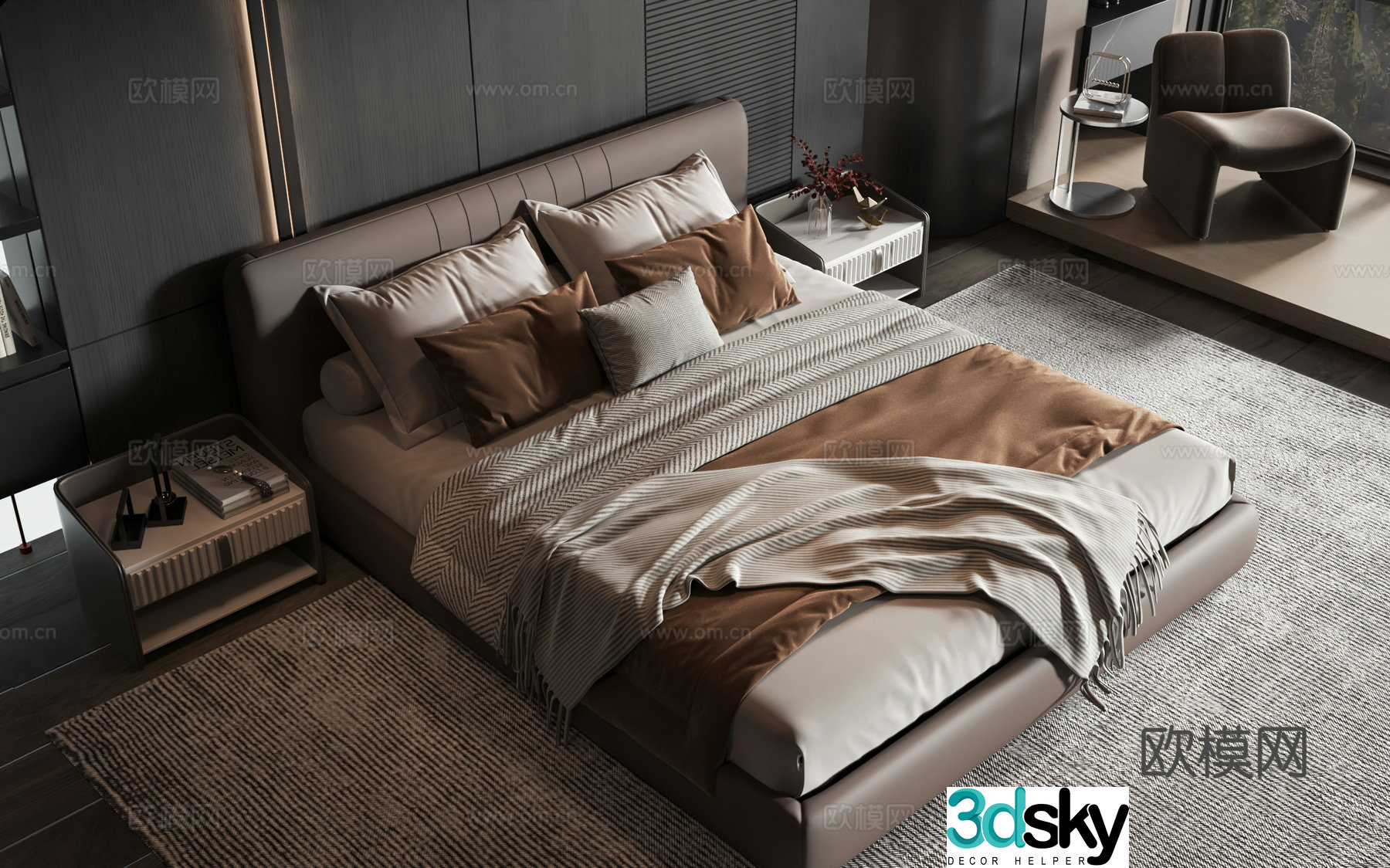 Modern style product bed 3d model