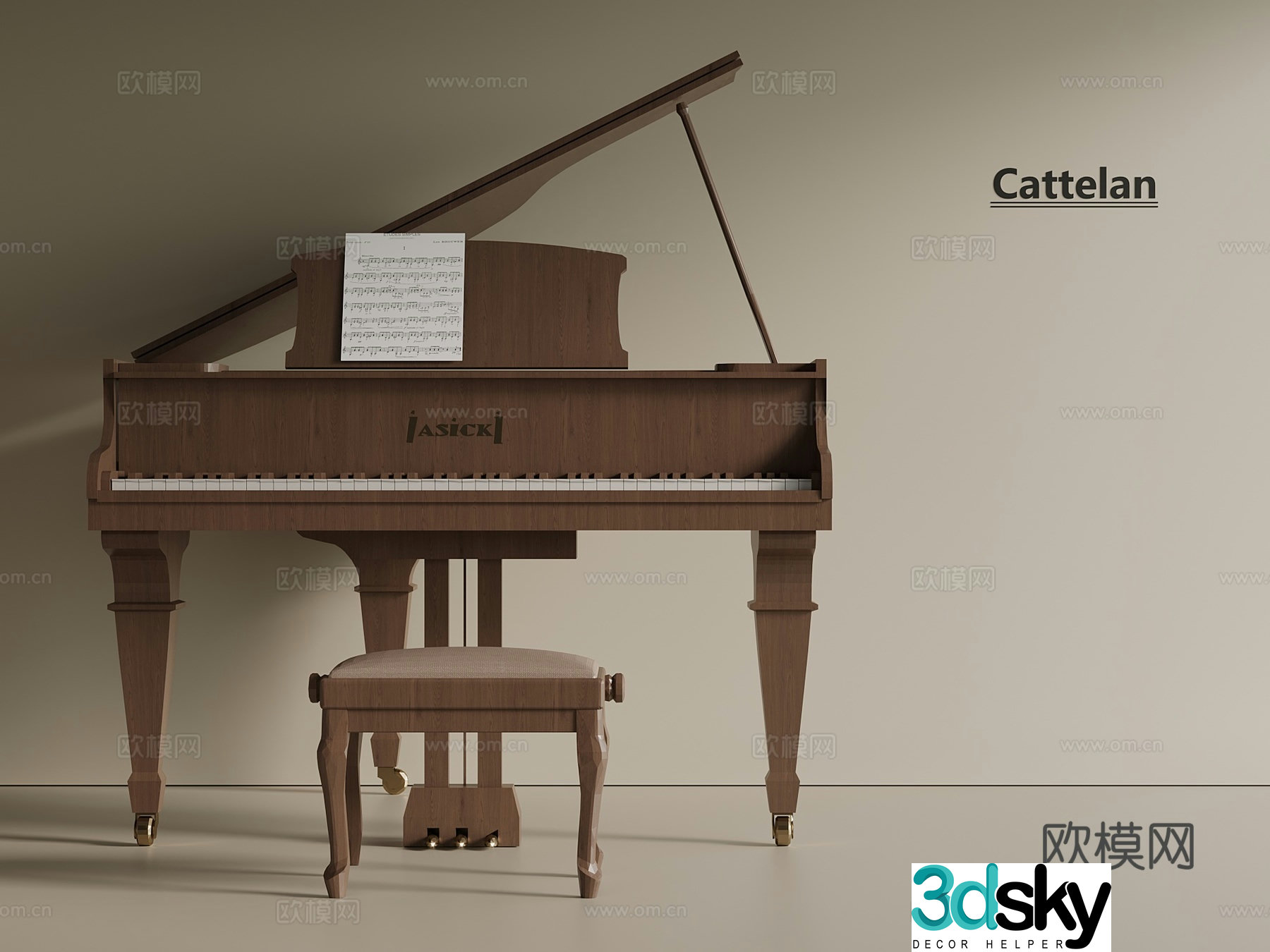 musical instrument piano 3d model