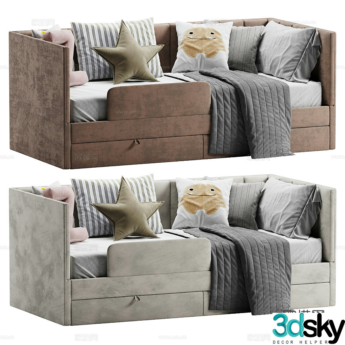 Soft wave bed 3d model