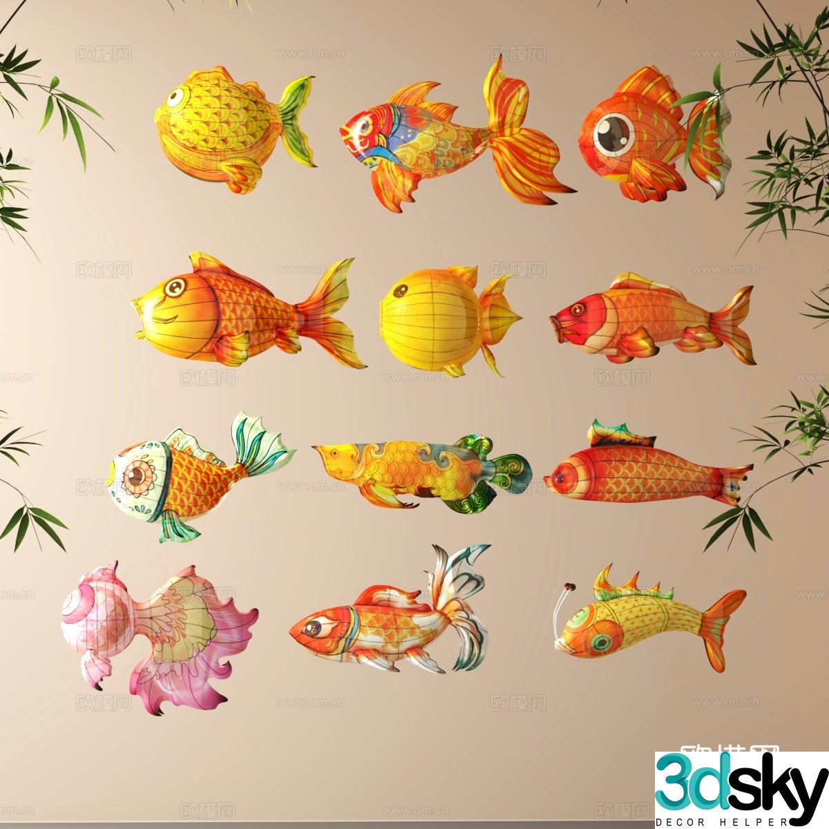 Fish Lantern 3d model