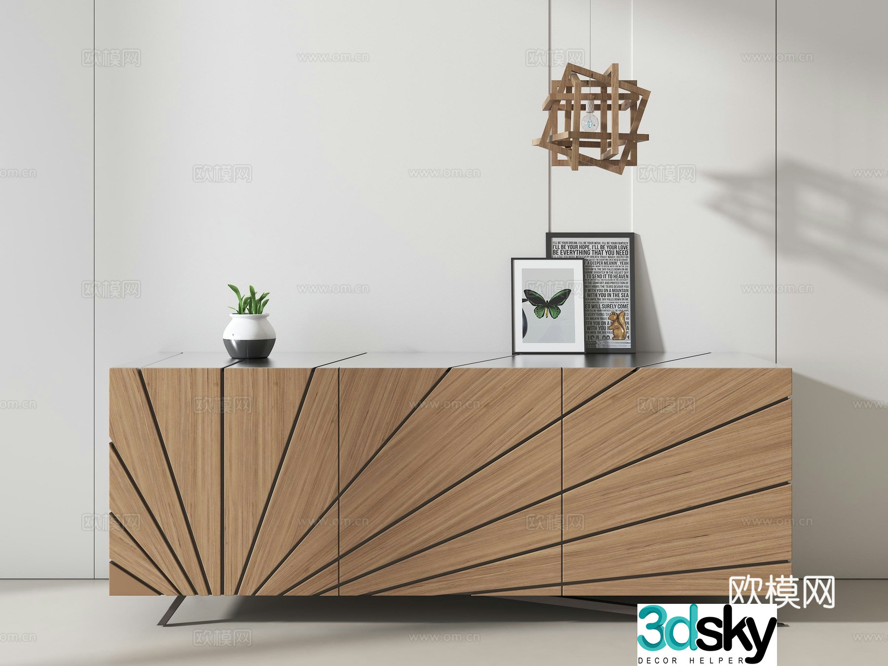 Entrance cabinet side cabinet side cabinet short cabinet 3d model