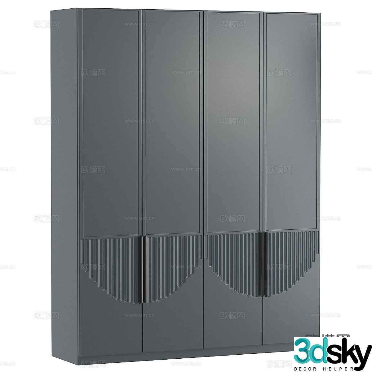 Modern Italian minimalist wardrobe 3d model