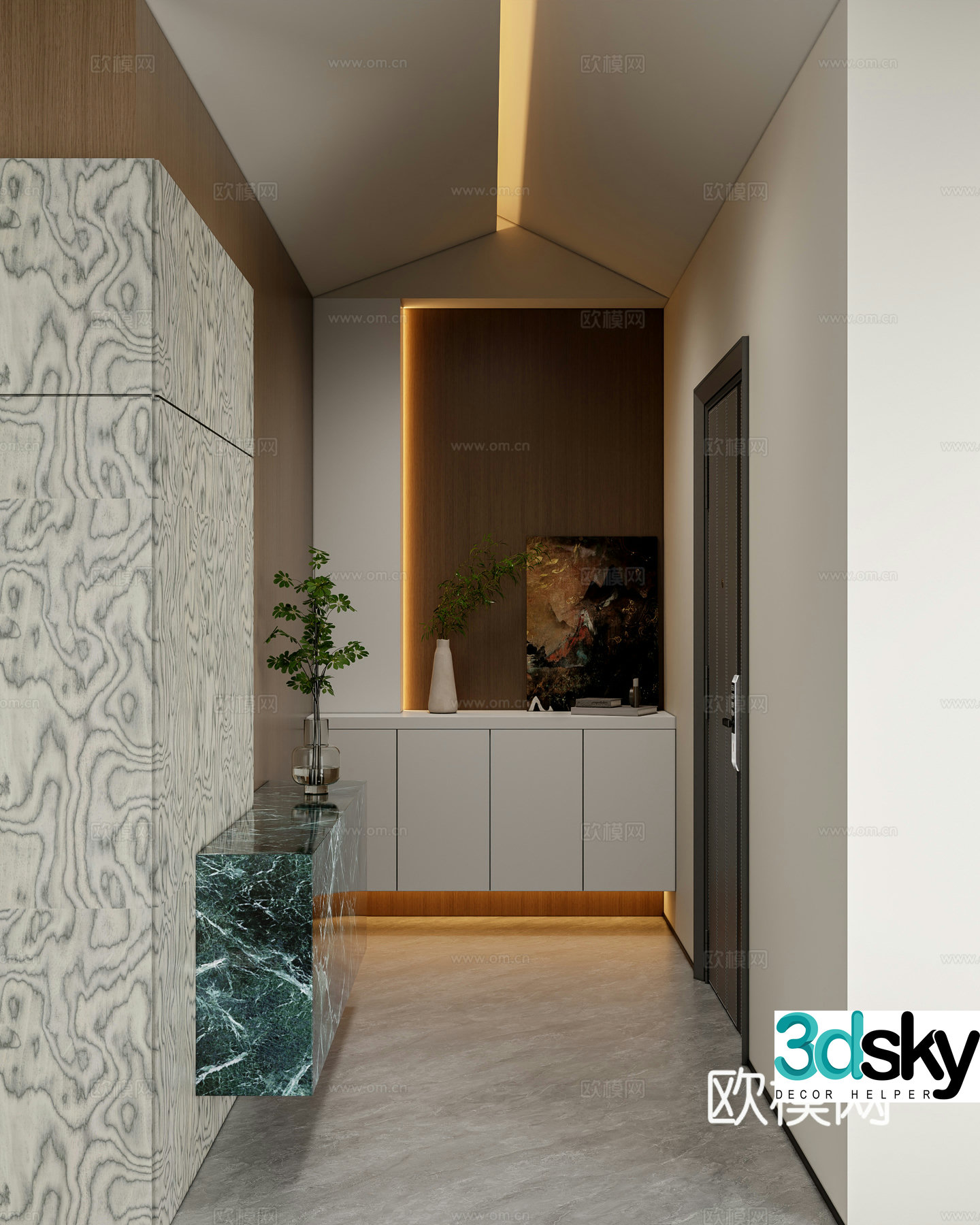 Modern entrance 3D model