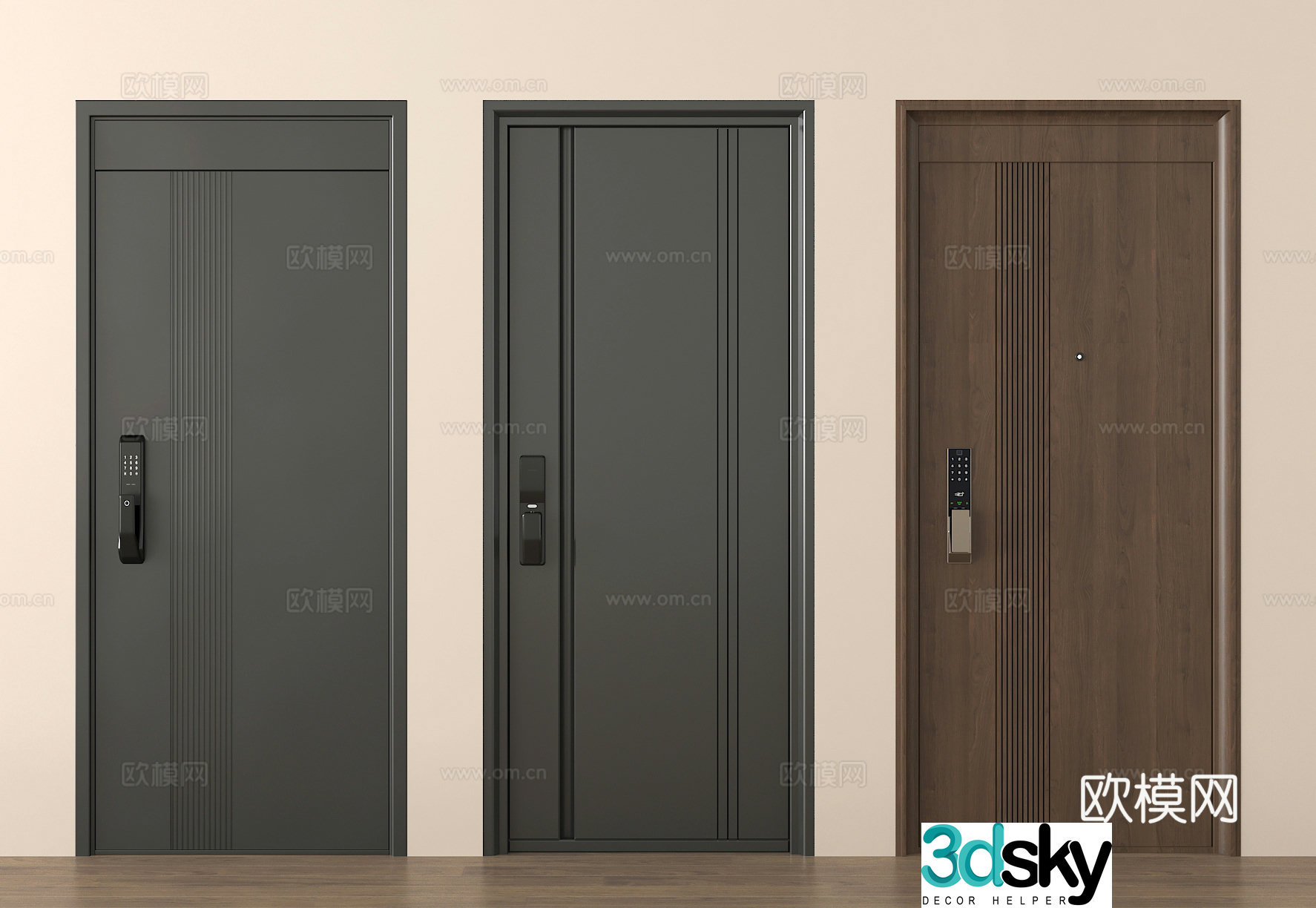 Security door entry door entry door 3d model